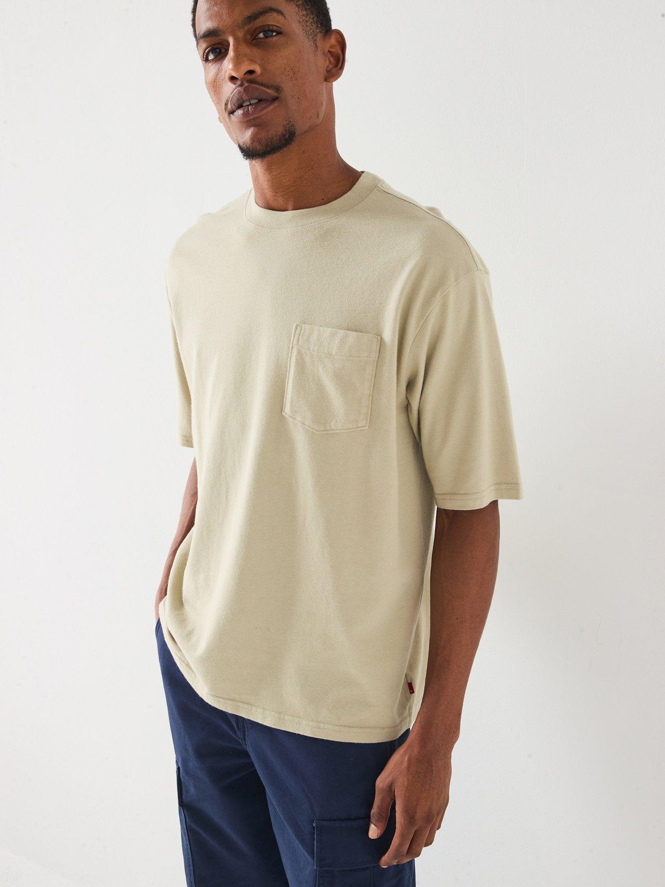 Image 1 of 6 of Levi's Short Sleeve Pocket T-Shirt- Beige