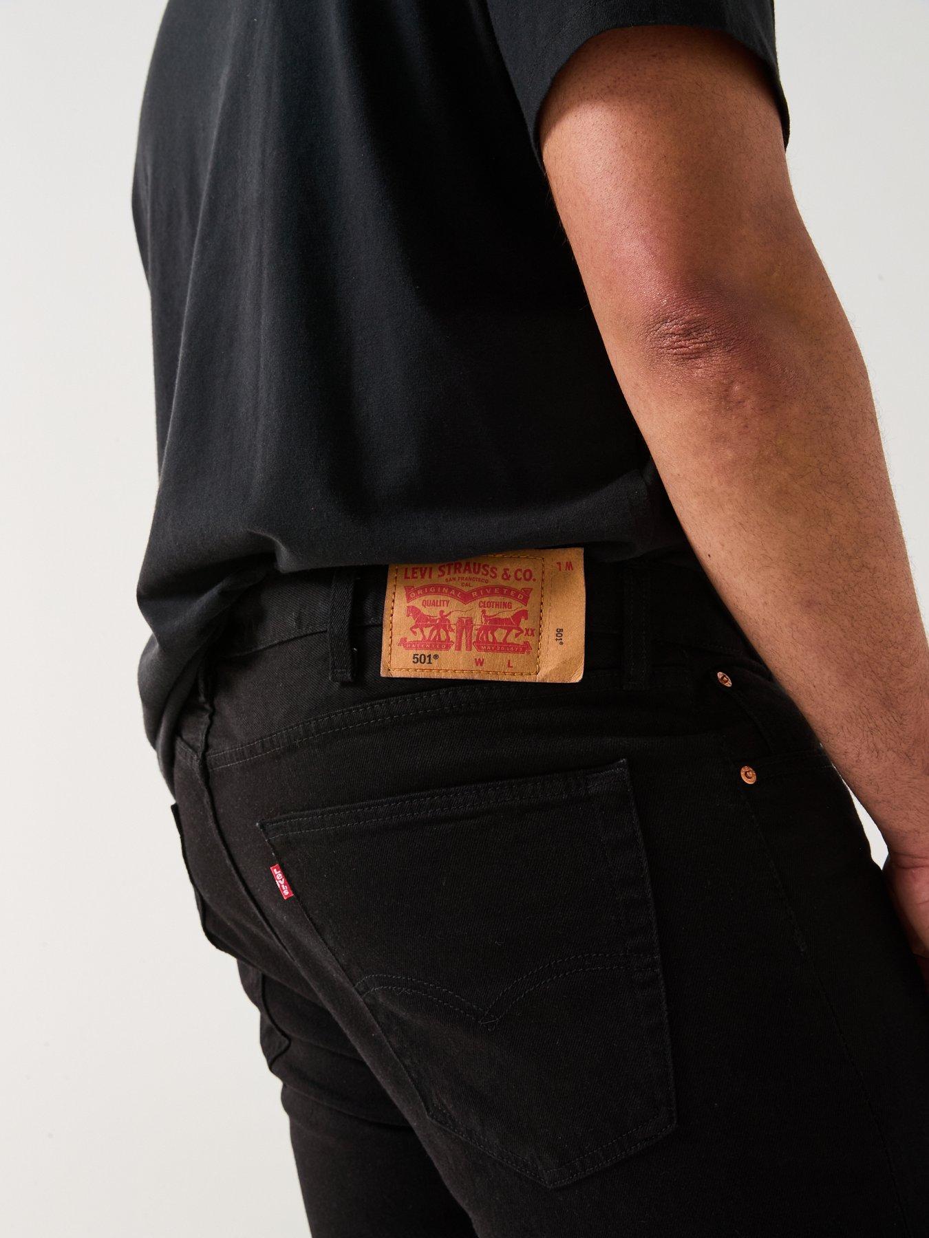 Image 4 of 4 of Levi's Levi's501 Big &amp; Tall Original Straight Fit Jeans: Listless - Black