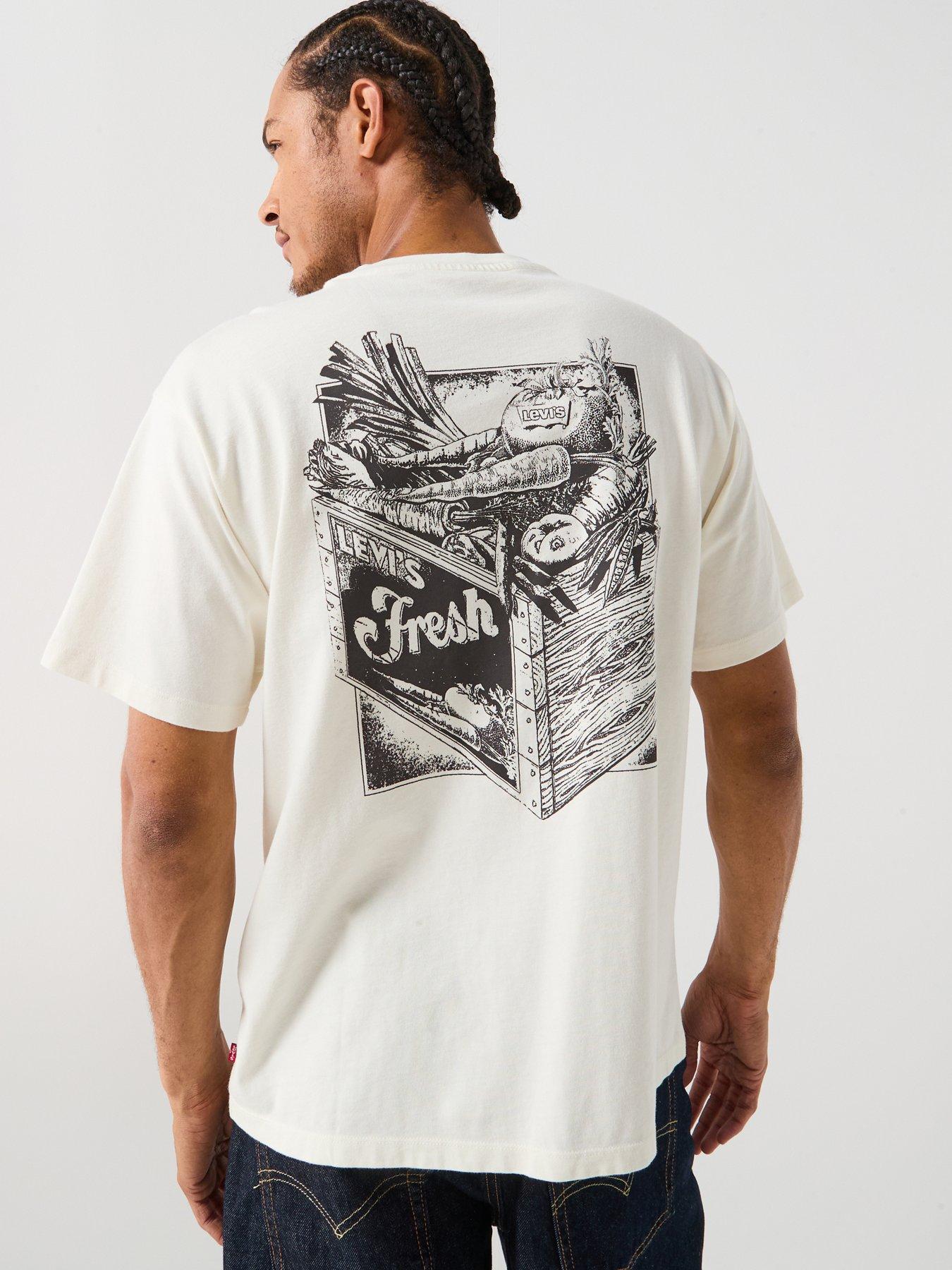 Image 1 of 6 of Levi's Vintage Fit Graphic Print Short Sleeve T-Shirt - White