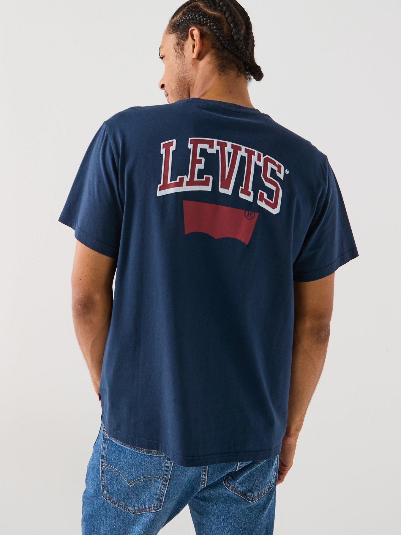 Levi's Relaxed Fit Logo Print Short Sleeve T-Shirt- Black
