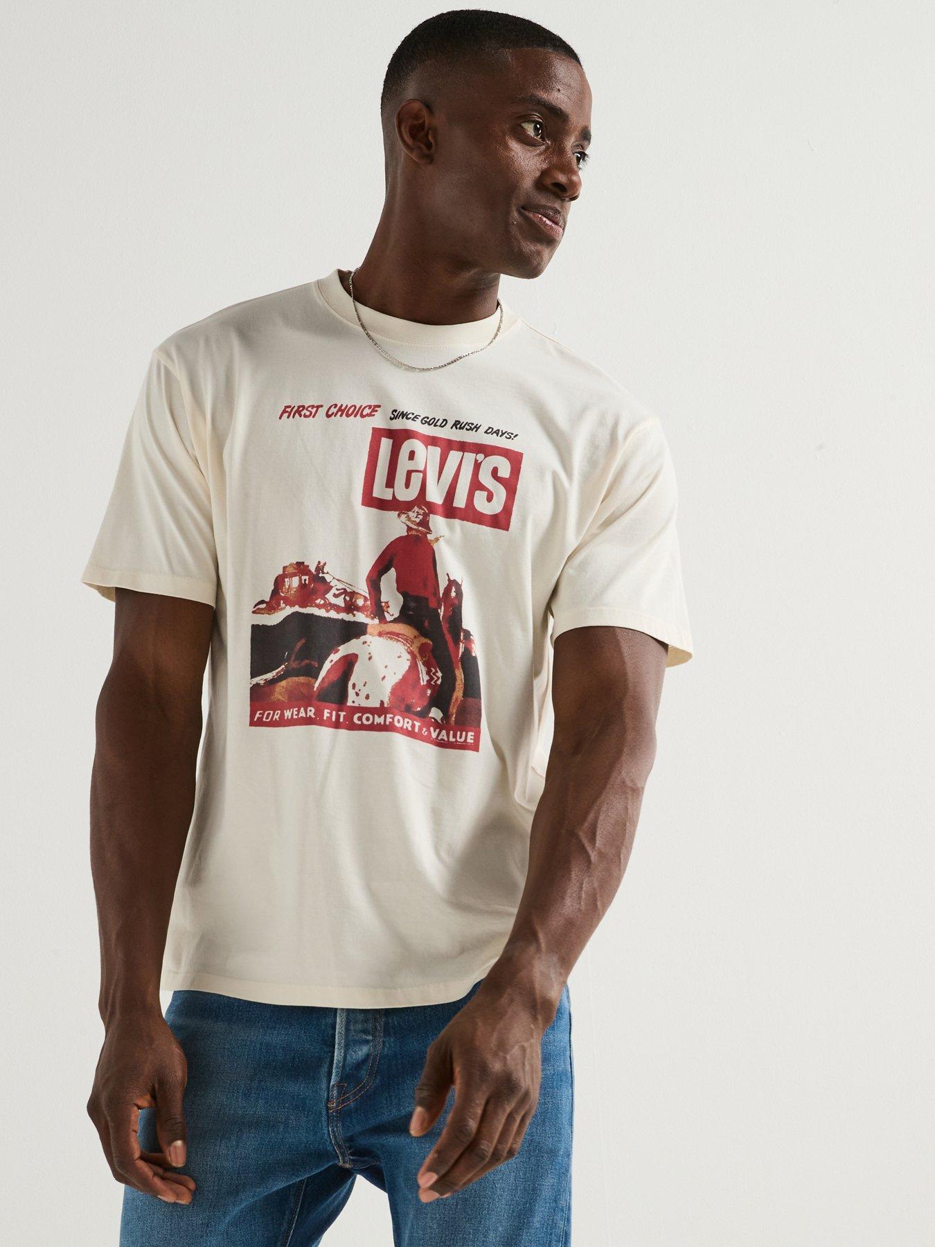 Image 1 of 6 of Levi's Short Sleeve Vintage Fit Graphic T-Shirt- White