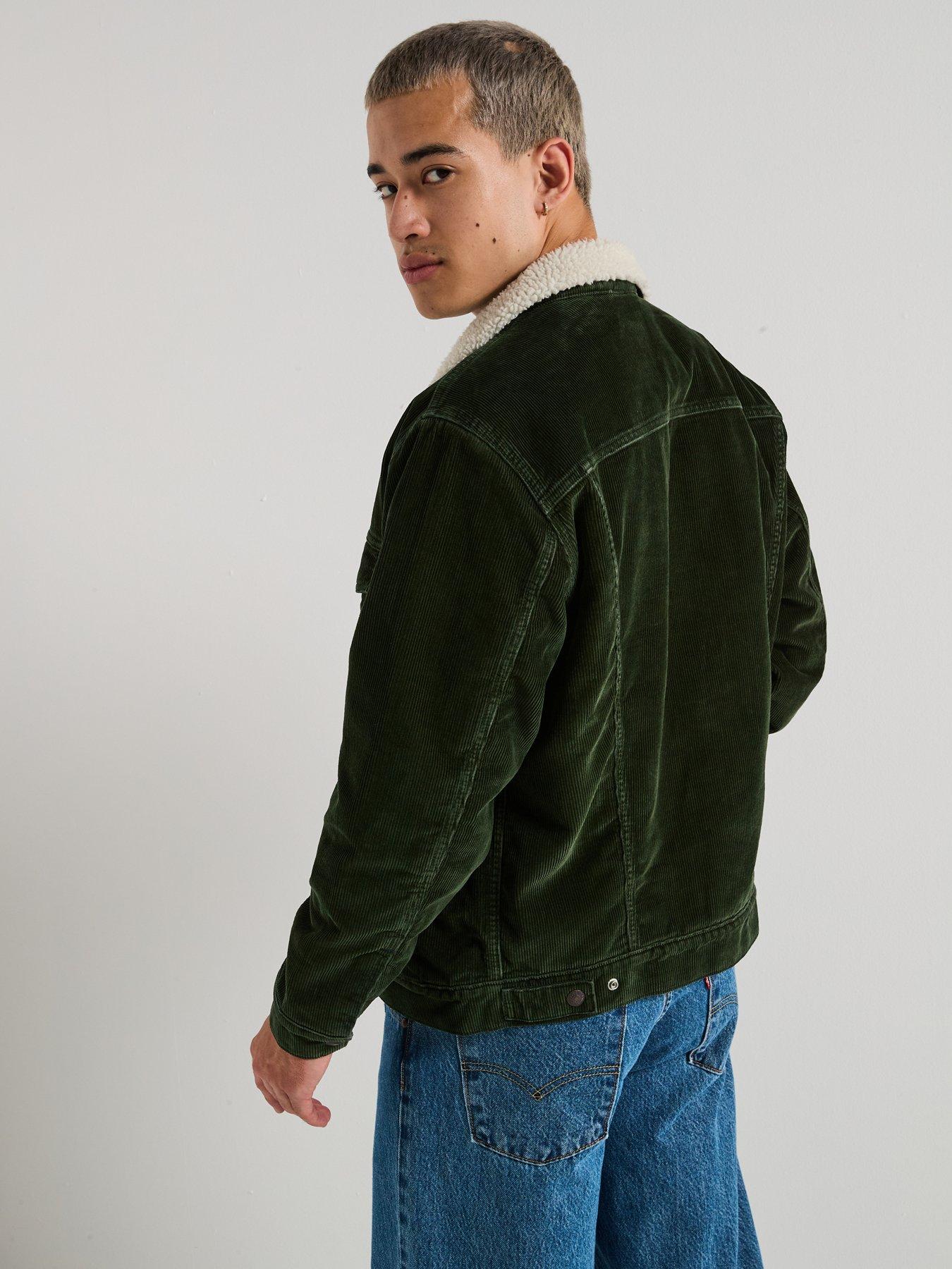 Image 2 of 6 of Levi's Relaxed Fit Sherpa Trucker Jacket- Green