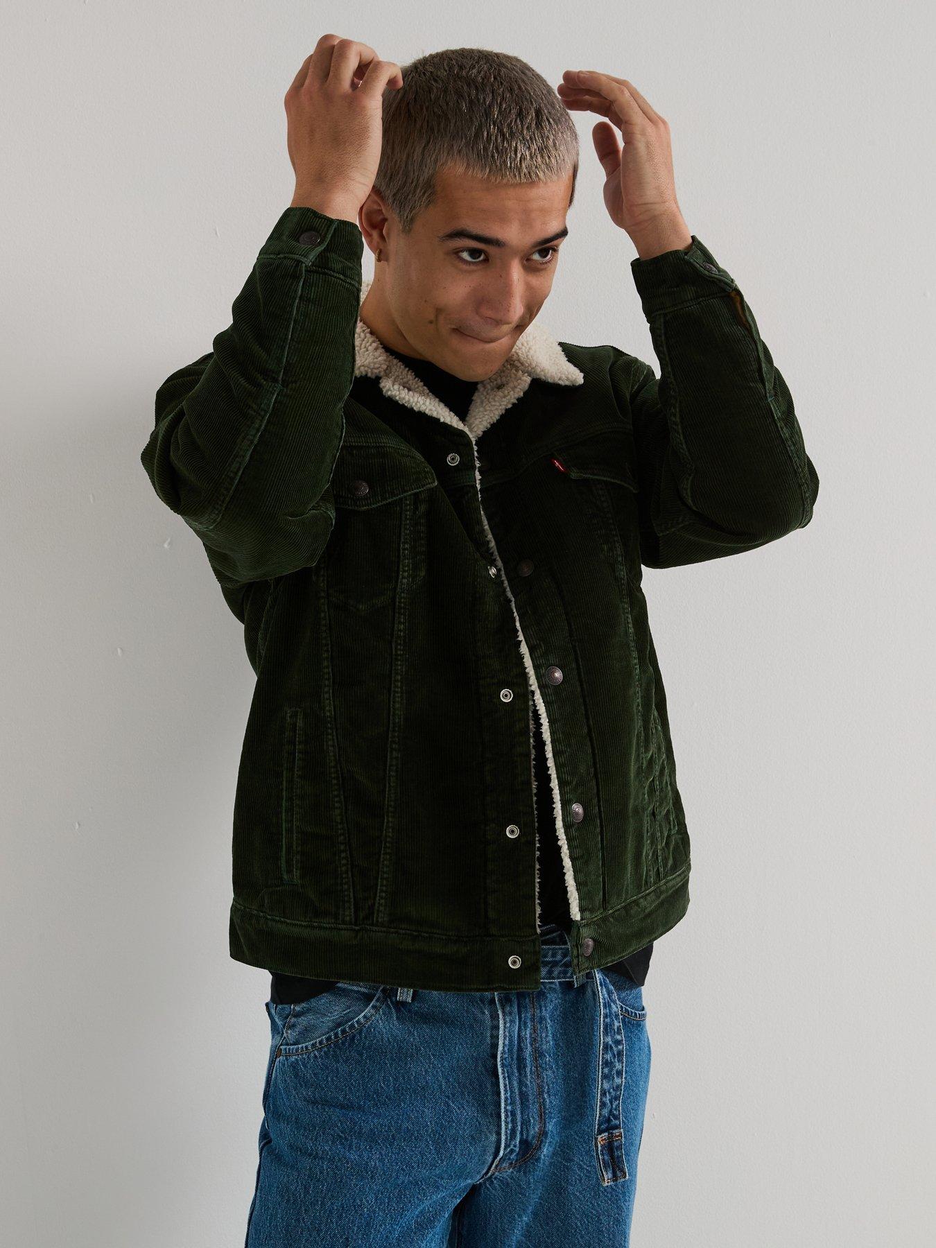 Image 5 of 6 of Levi's Relaxed Fit Sherpa Trucker Jacket- Green