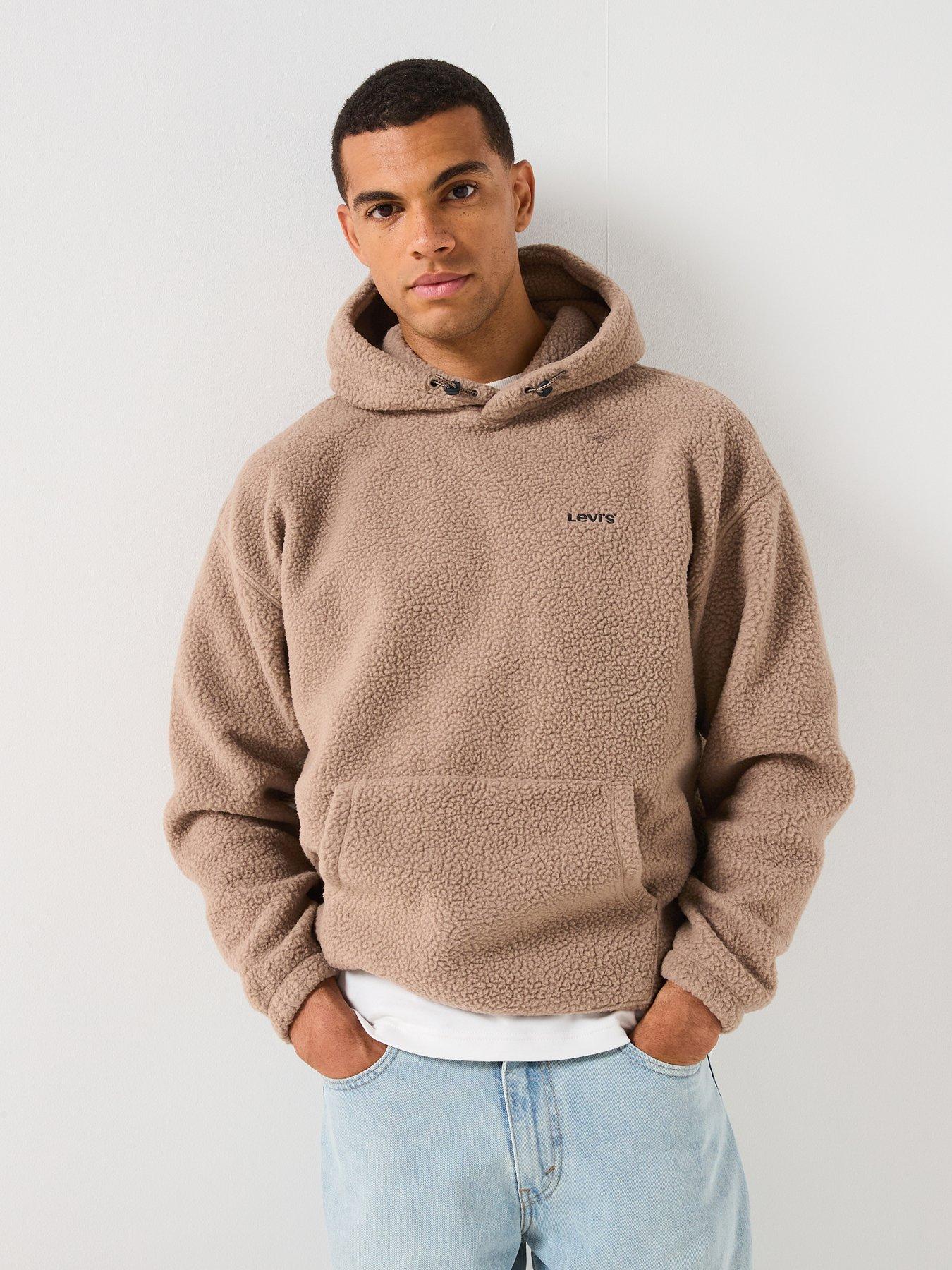 Levi's Cozy Up Sherpa Pullover Hoodie - Brown