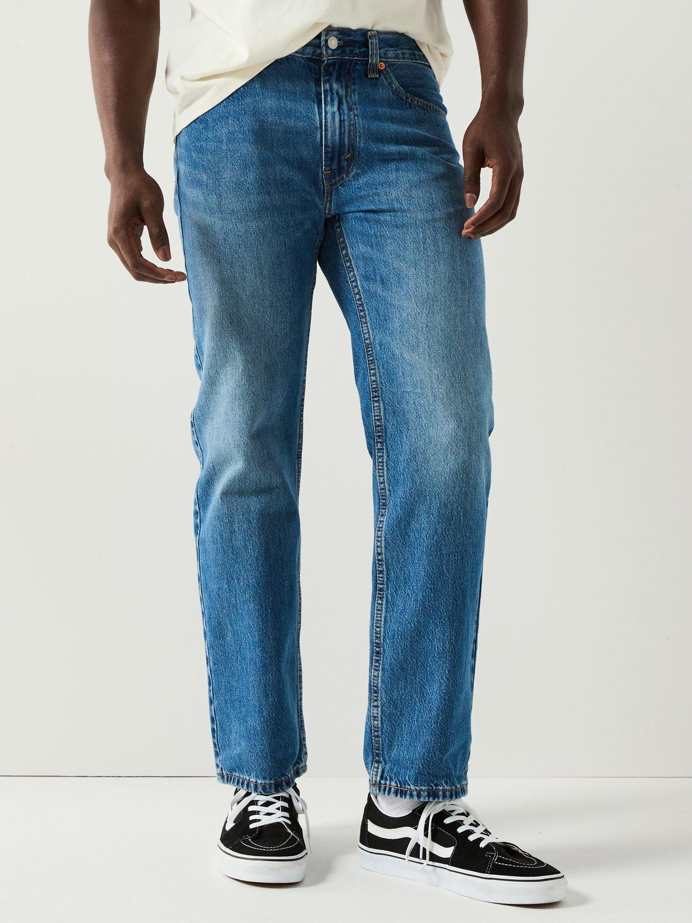 Levi's 555 Relaxed Straight Fit Jeans, Blue, Size 34, Inside Leg Regular, Men