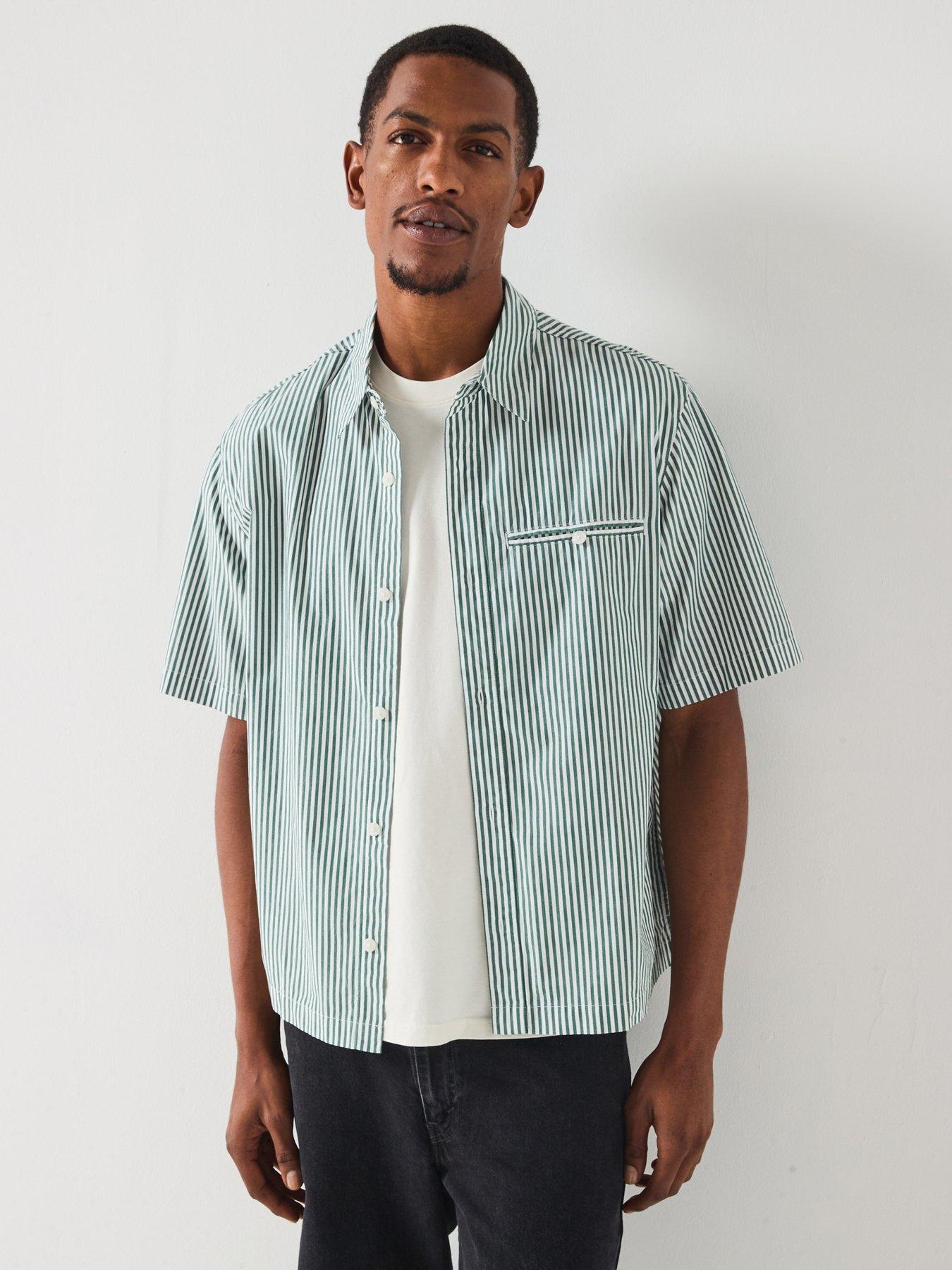 Levi'S Short Sleeve Boxy Fit Striped Shirt- & Green