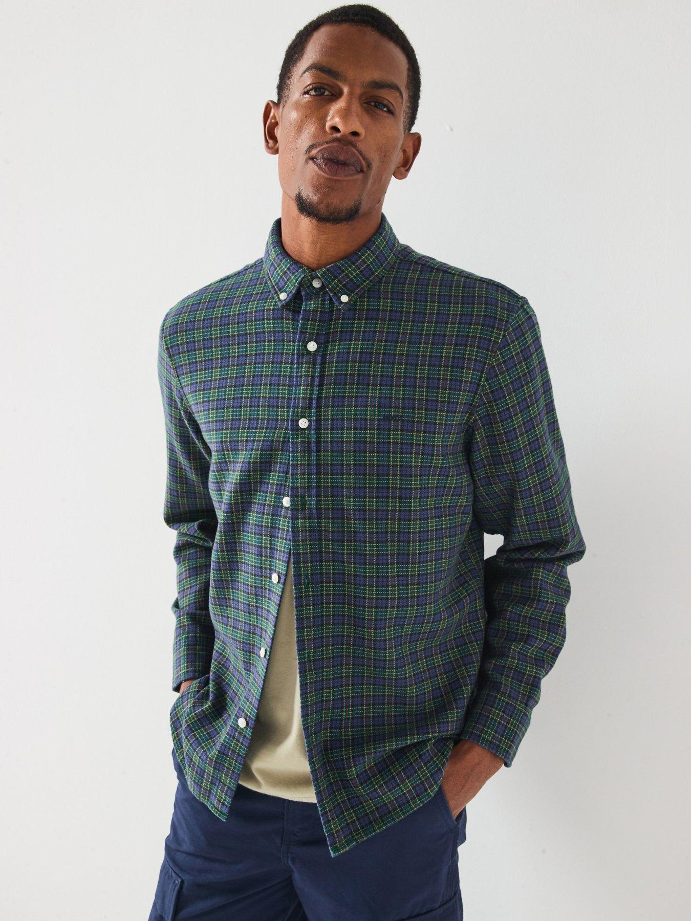 Levi's Authentic Button Down Check Long Sleeve Shirt - Green | Very