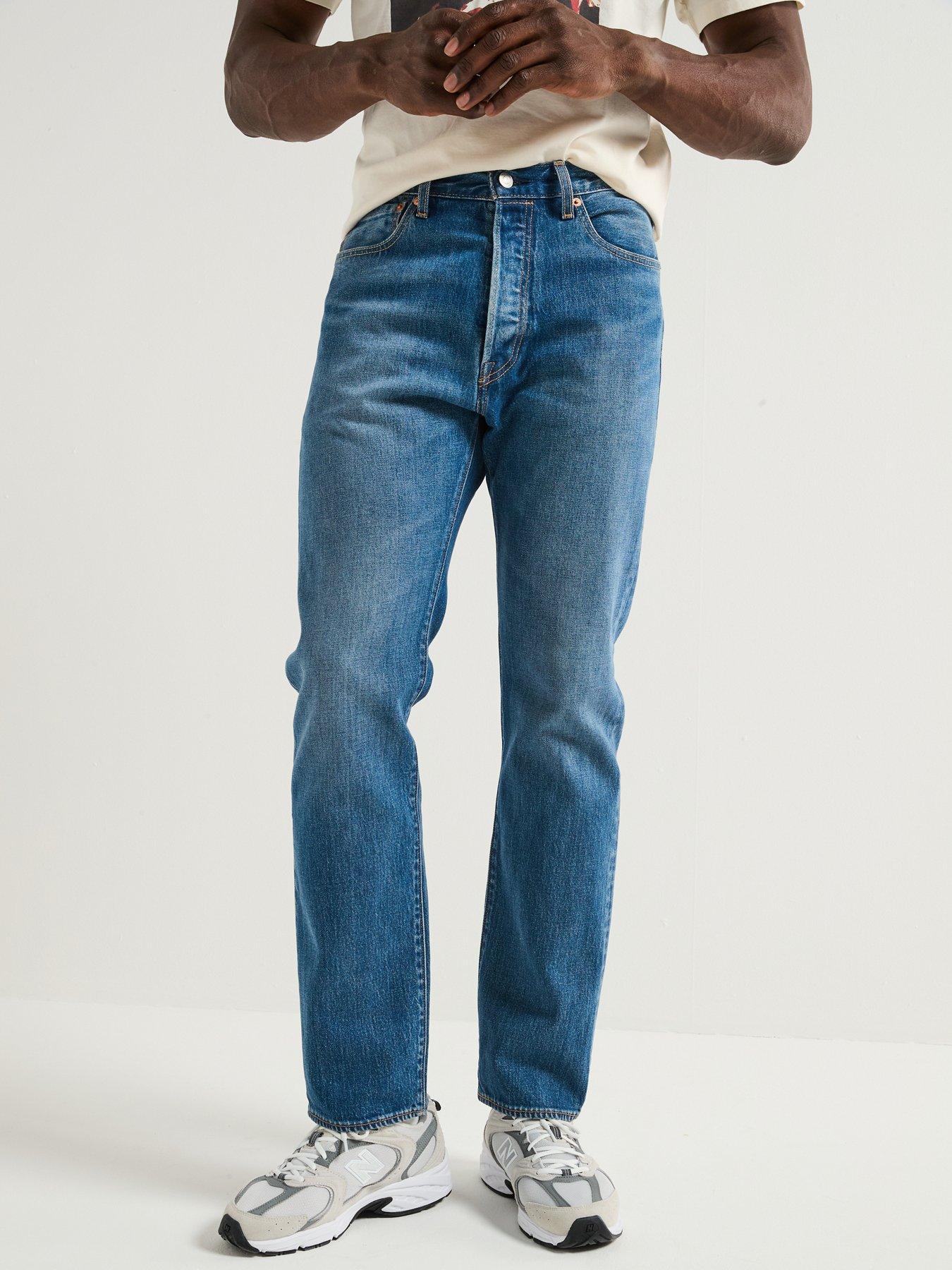 Levi's Levis Original 501 Straight Fit Jeans: The Fairway, Dark Blue, Size 36, Inside Leg Regular, Men