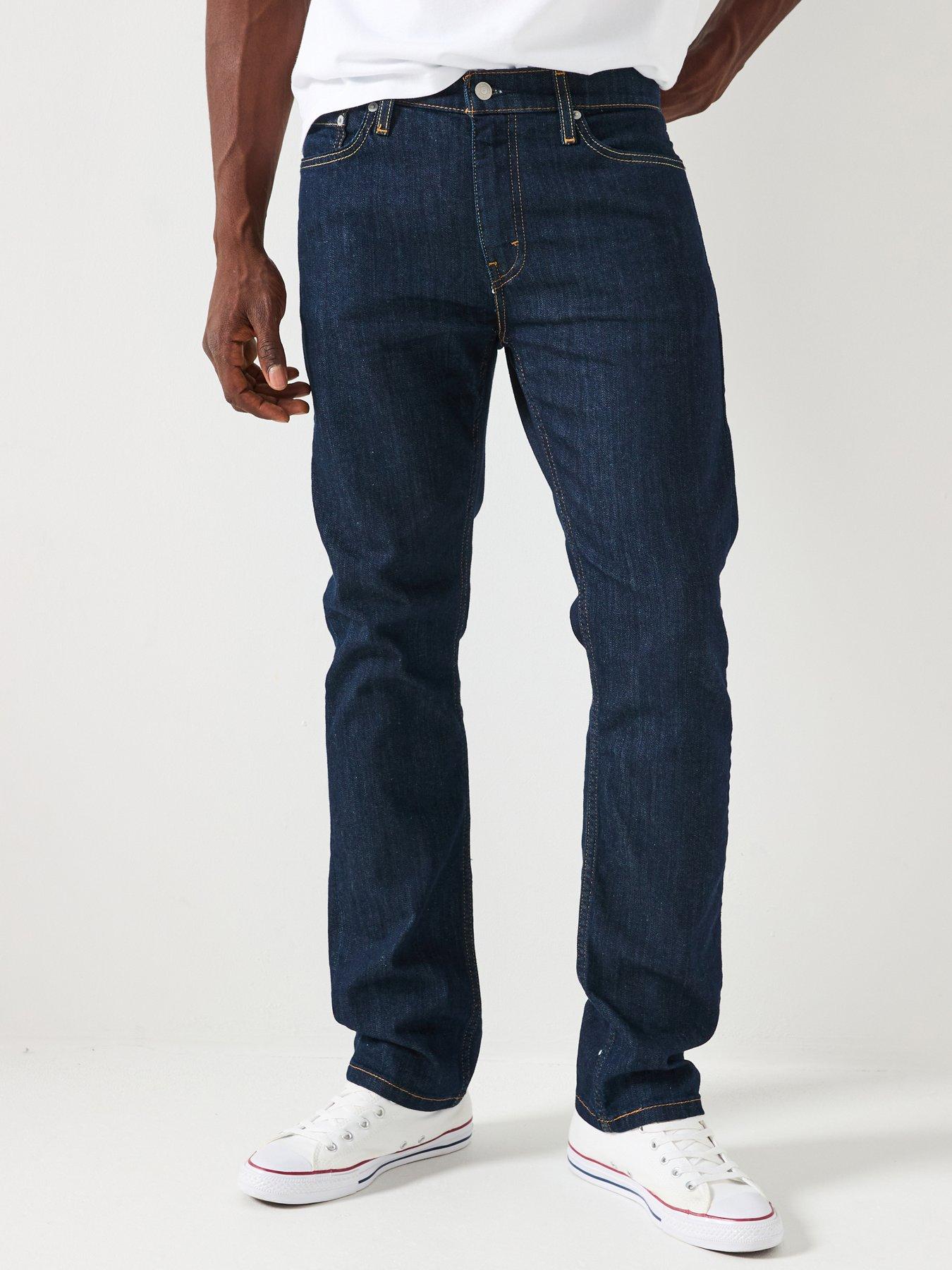 Levi's Levis 513 Slim Straight Fit Jeans, Dark Blue, Size 32, Inside Leg Regular, Men