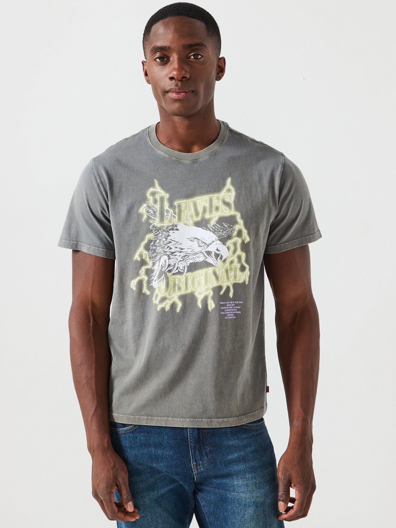 Levi's Levis Lightening Eagle Graphic Relaxed Fit T-Shirt - Grey