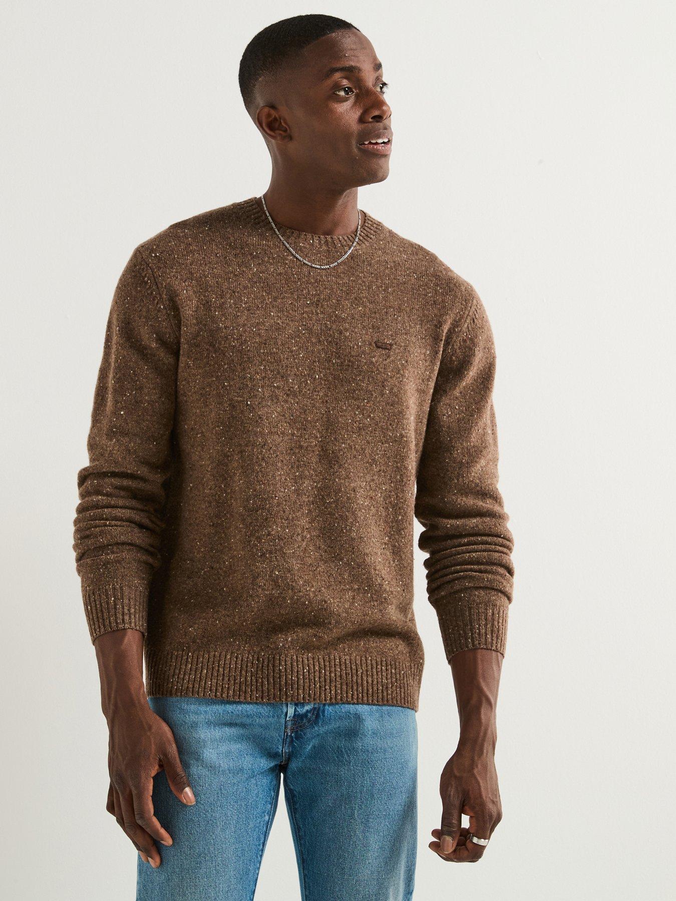 Levi'S Original Housemark Logo Knitted Jumper - Brown
