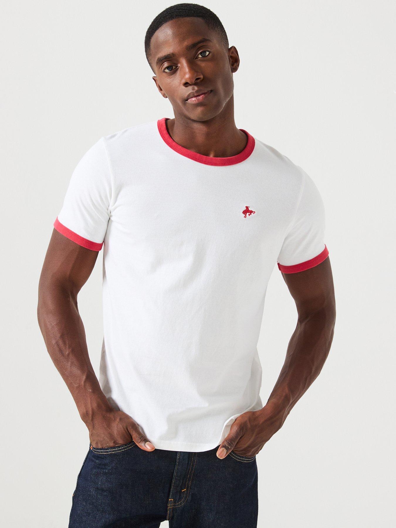 undefined Levi's Reto Ringer Embroidered Short Sleeve T-shirt- White