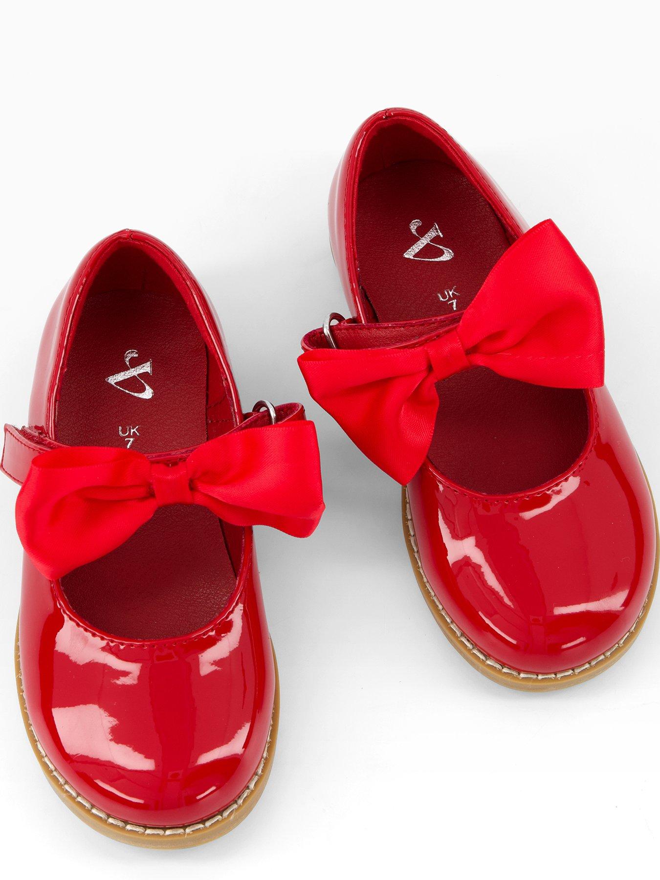 Image 3 of 7 of The Very Collection Toddler Patent Bow Shoe - Red