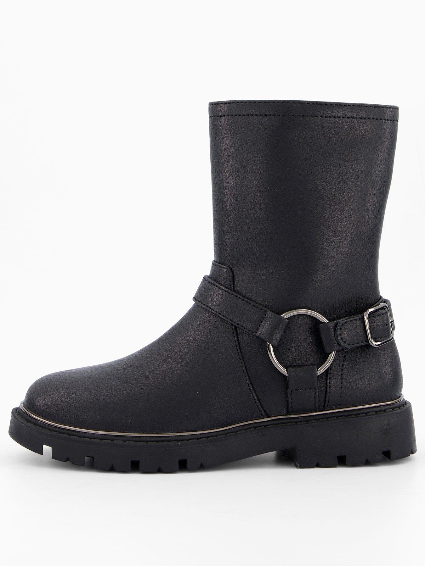 The Very Collection Buckle Biker Boot - Black
