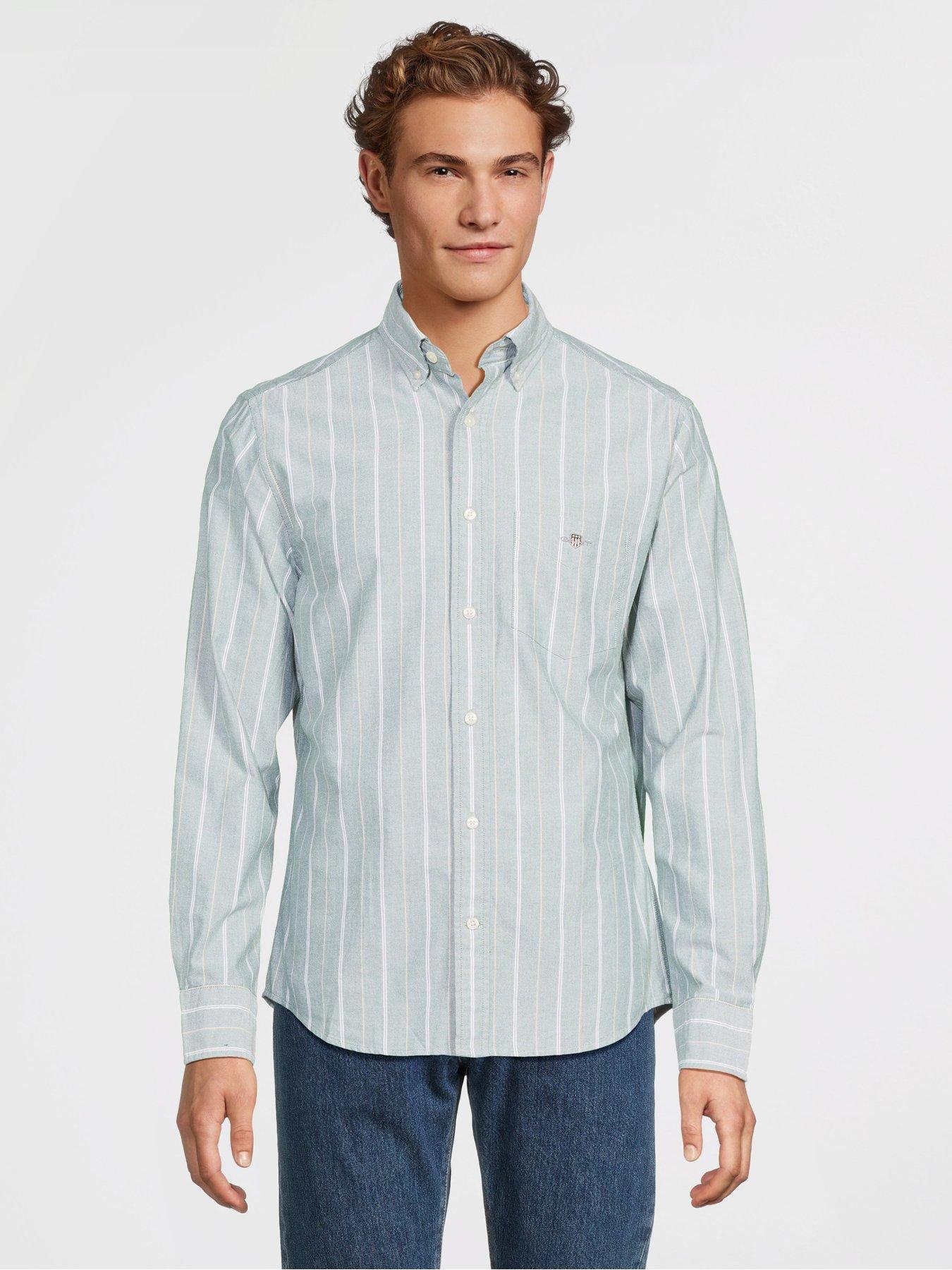 undefined Gant Regular Fit Classic Striped Oxford Long Sleeve Shirt
