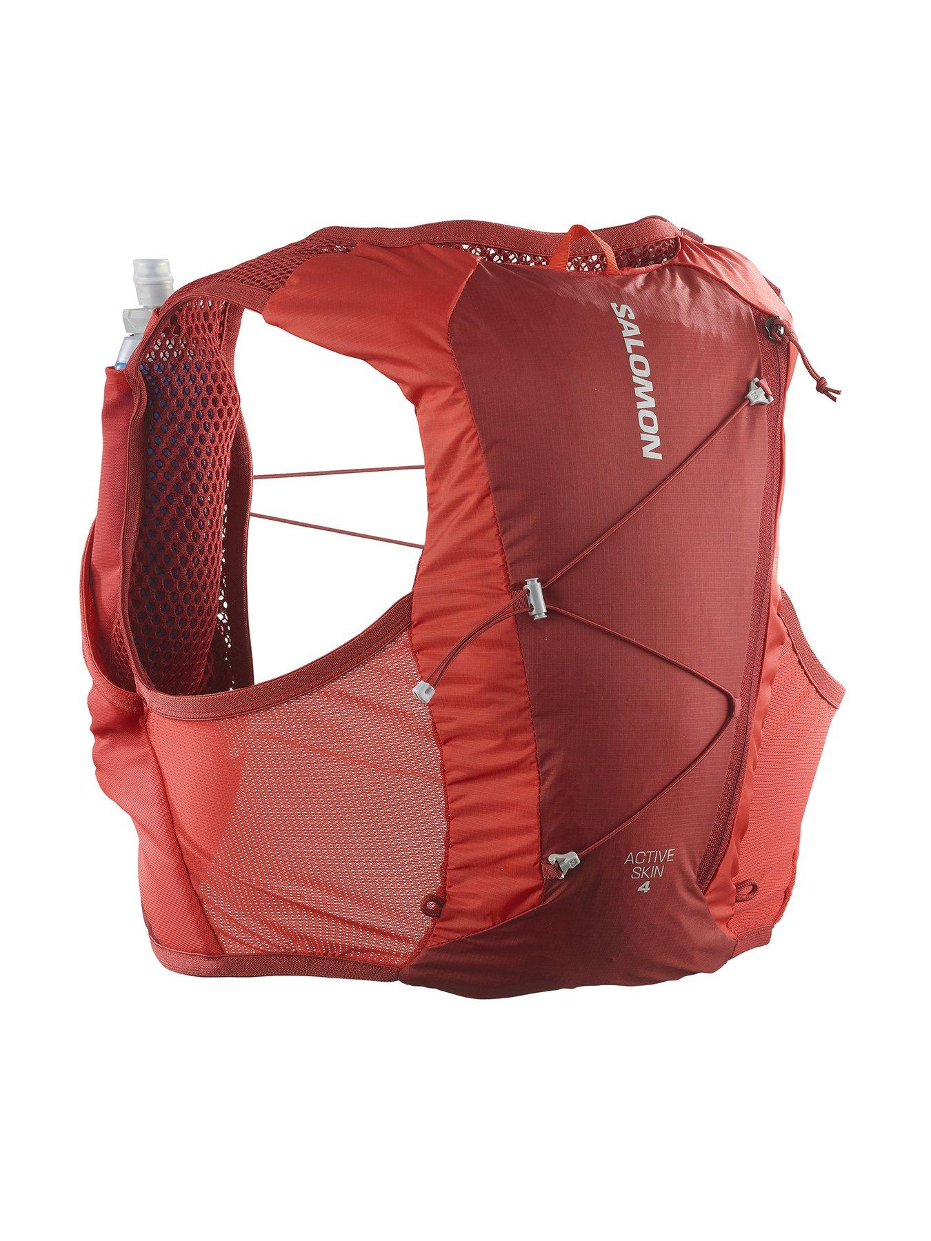 Image 1 of 3 of Salomon Adults Unisex Running Active Skin 4 Hydration Vest Set - Red/Black
