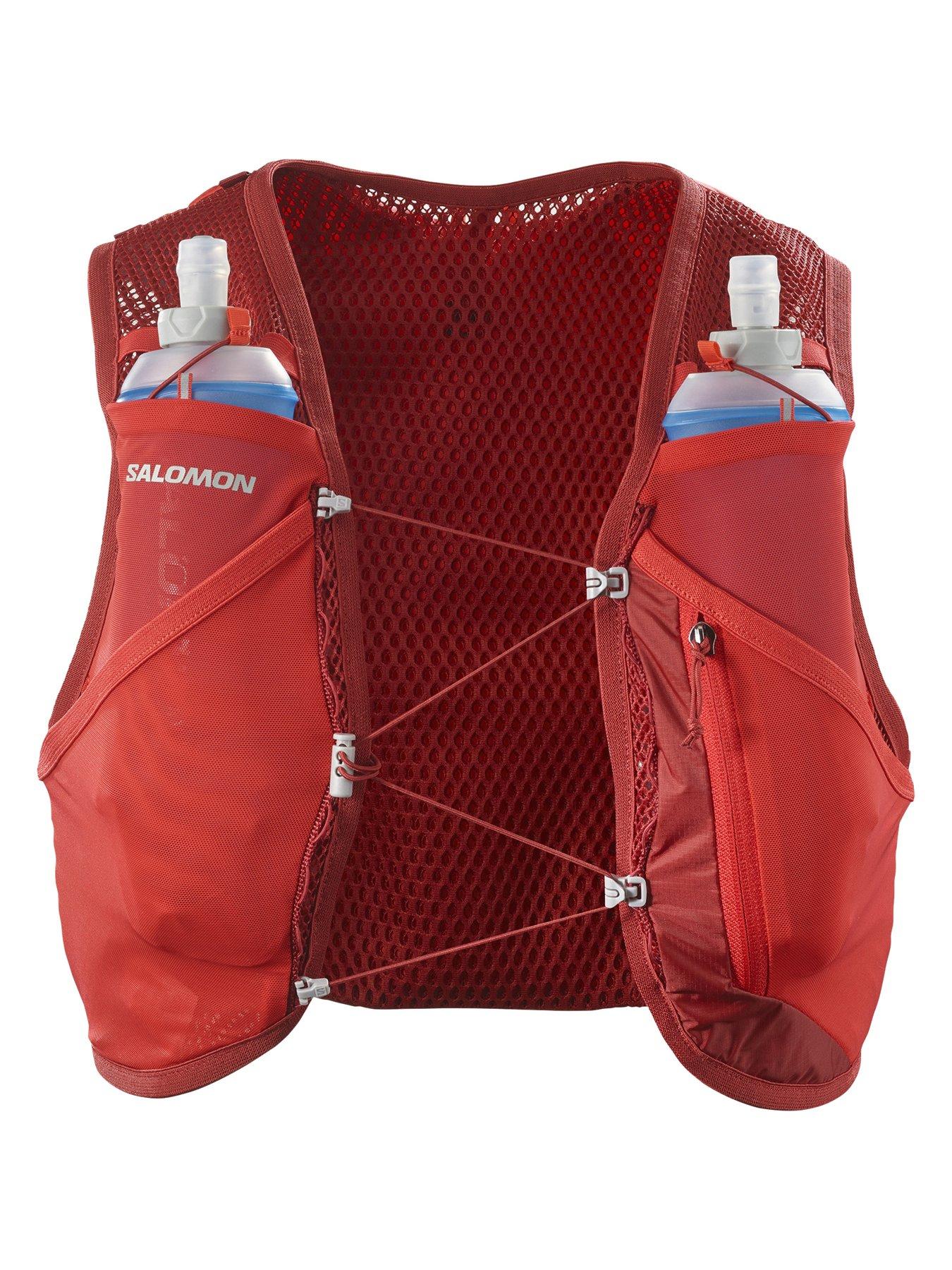 Image 2 of 3 of Salomon Adults Unisex Running Active Skin 4 Hydration Vest Set - Red/Black