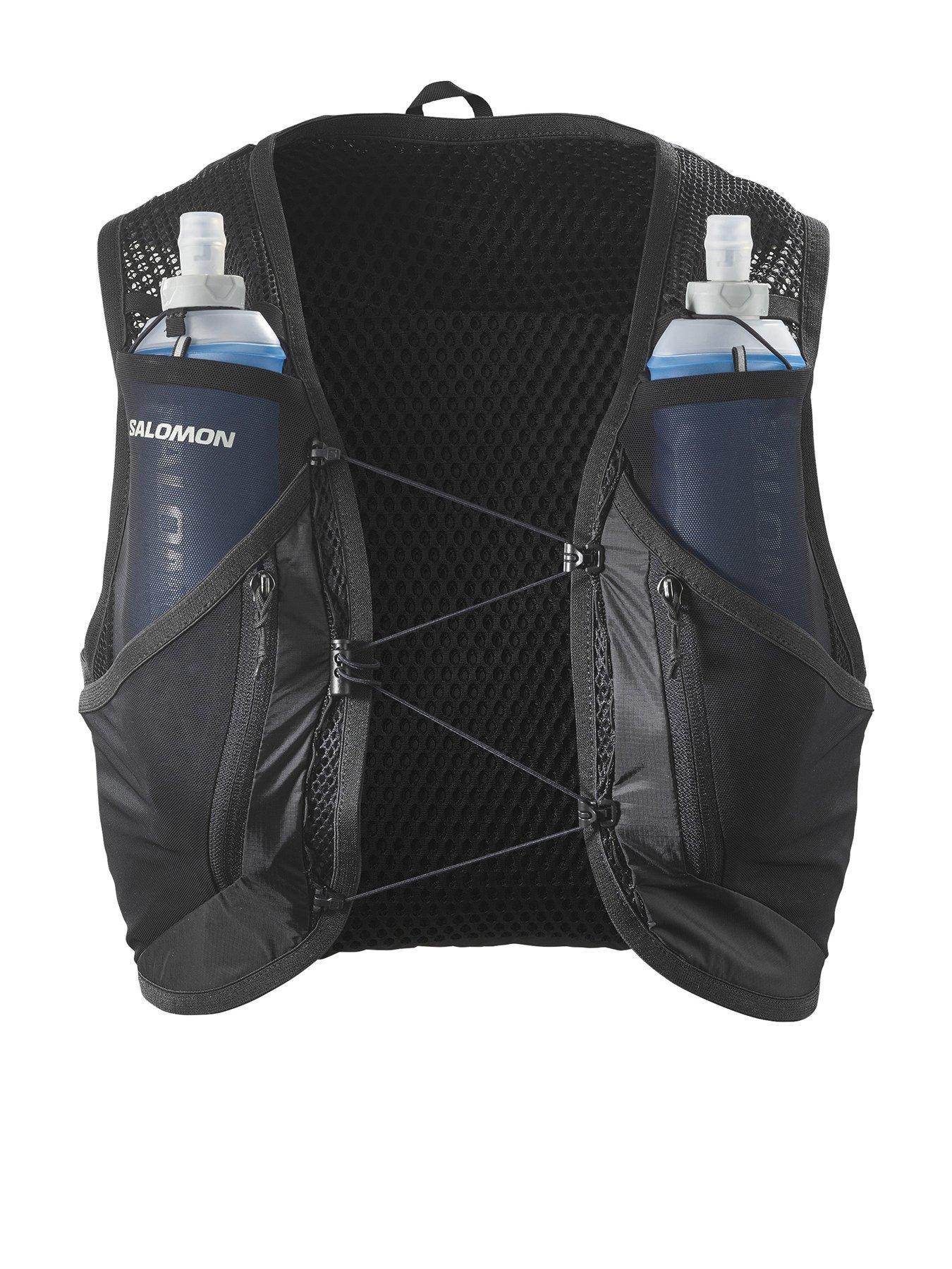Image 1 of 2 of Salomon Adults Unisex Running Active Skin 12 Hydration Vest Set - Black