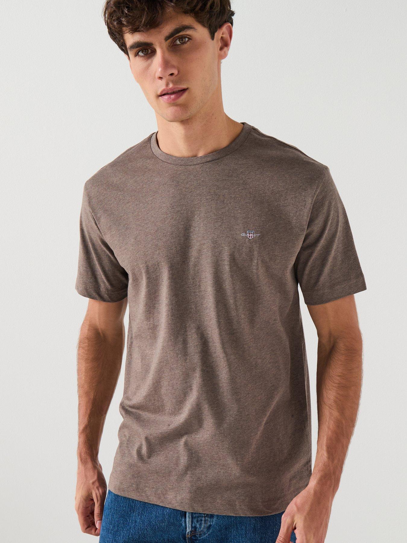 GANT Regular Fit Shield T-Shirt - Brown