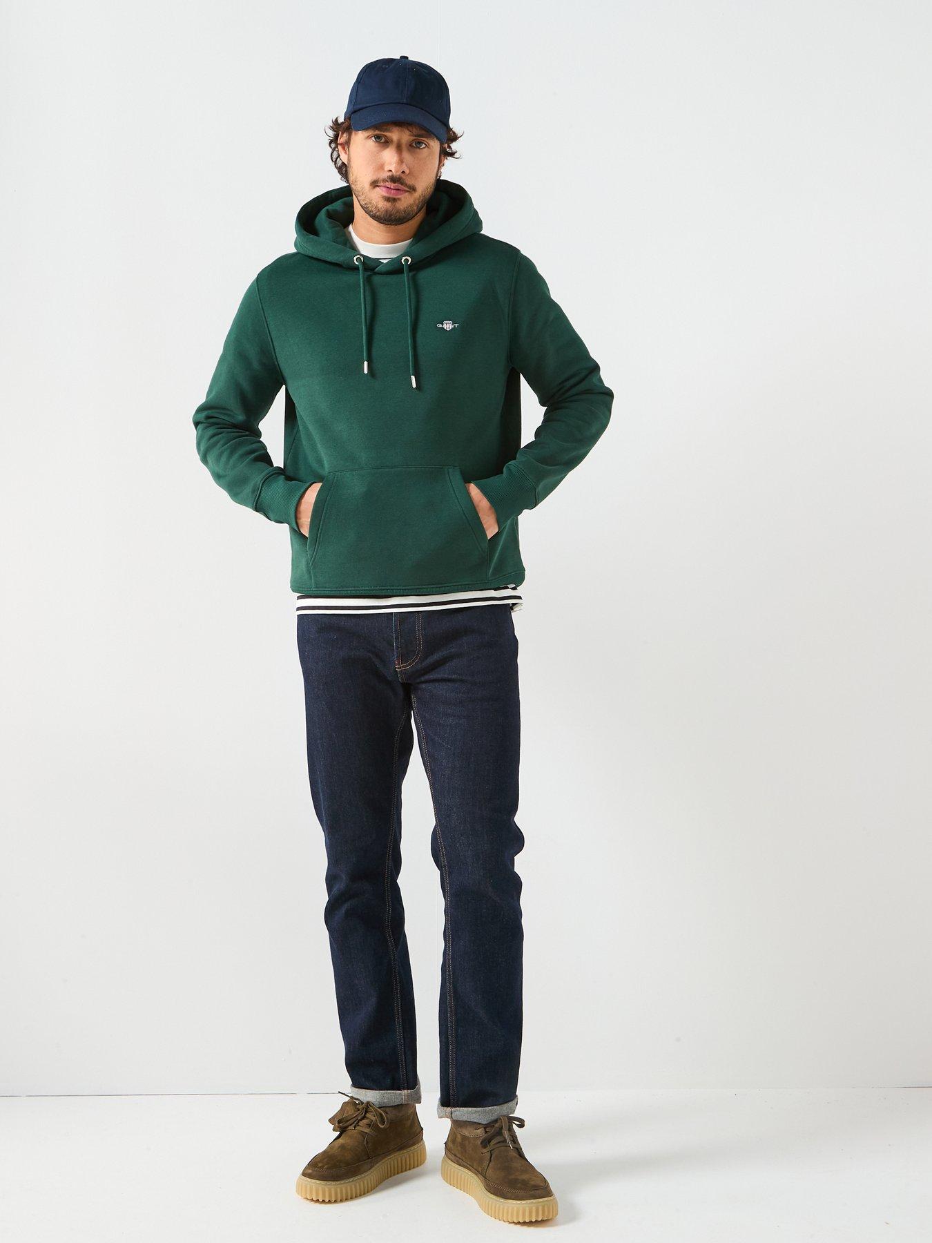 Image 3 of 6 of GANT Regular Fit Shield Hoodie - Green