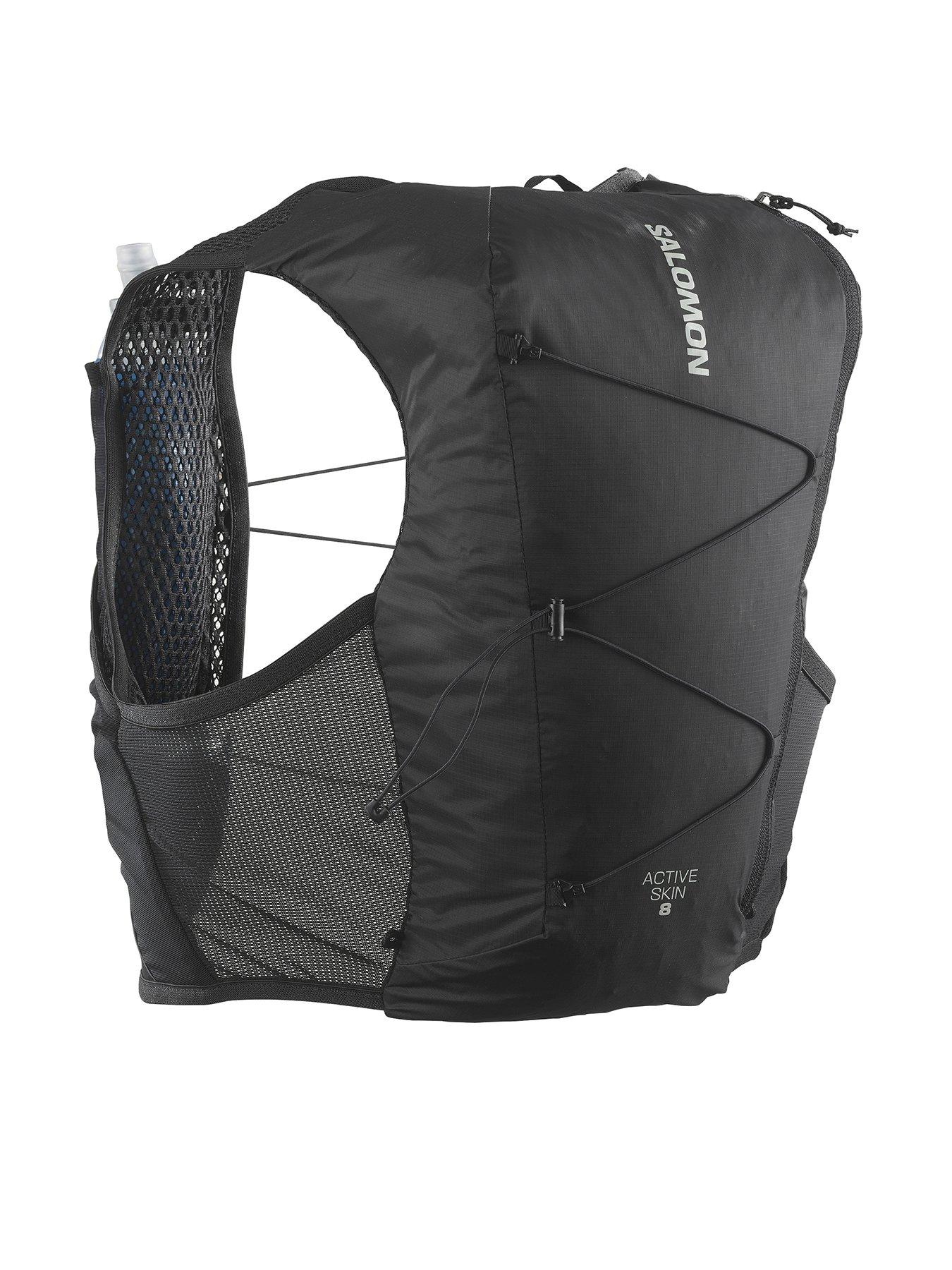Salomon Adults Unisex Running Active Skin 8 Hydration Vest Set - Black