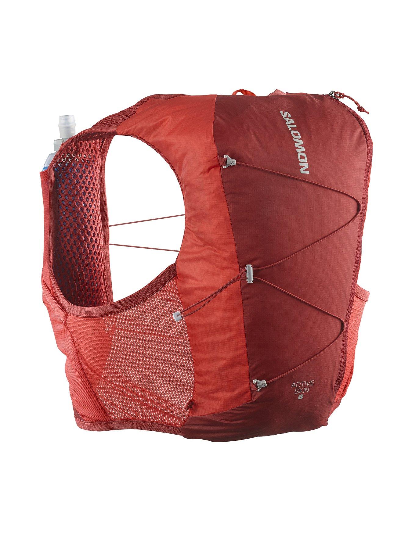 Image 1 of 2 of Salomon Adults Unisex Running Active Skin 8 Hydration Vest Set - Red/Black