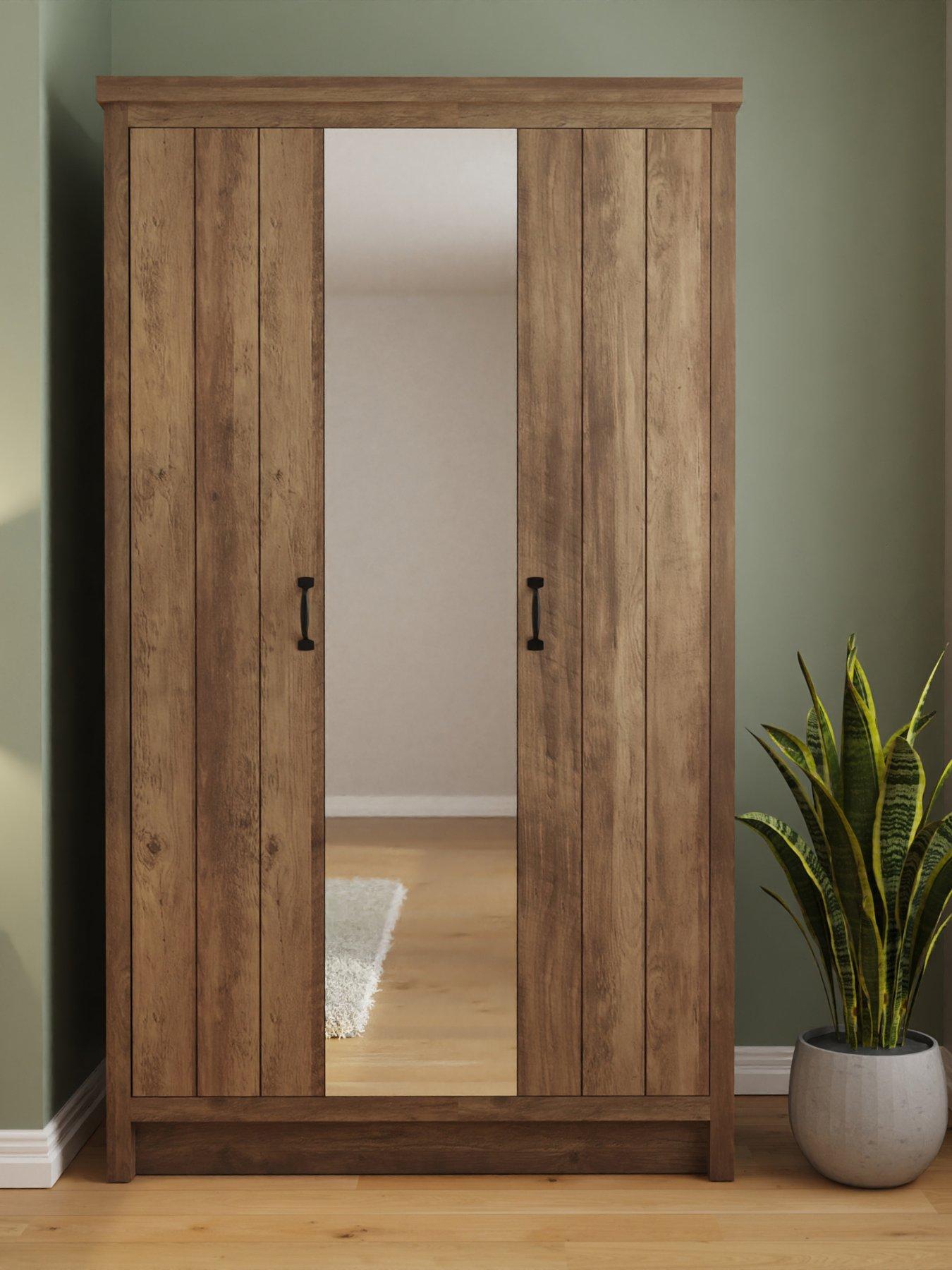 undefined Boston 3 Door Mirrored Wardrobe