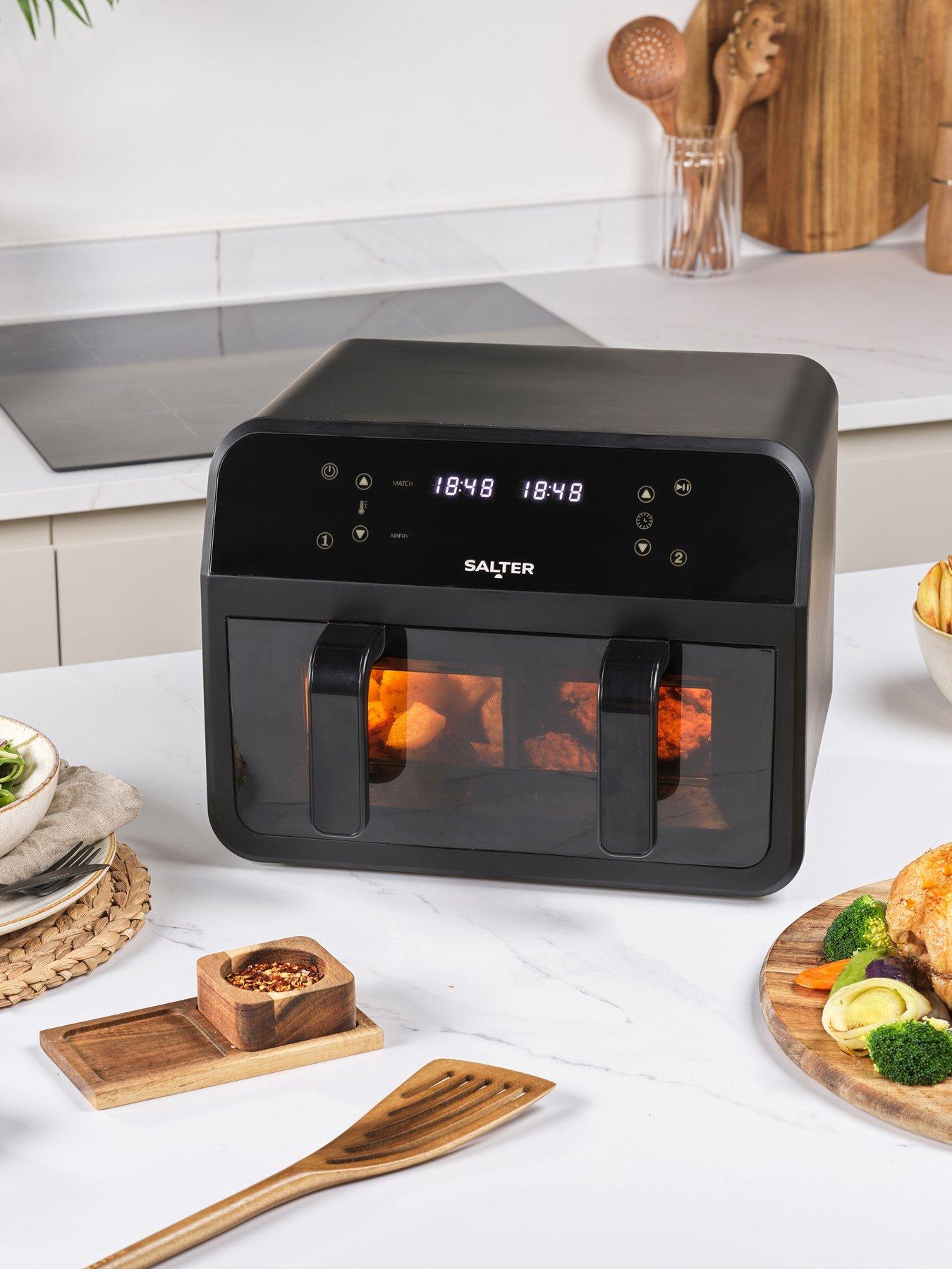 Image 1 of 6 of Salter 7L Dual Air Fryer With Divider
