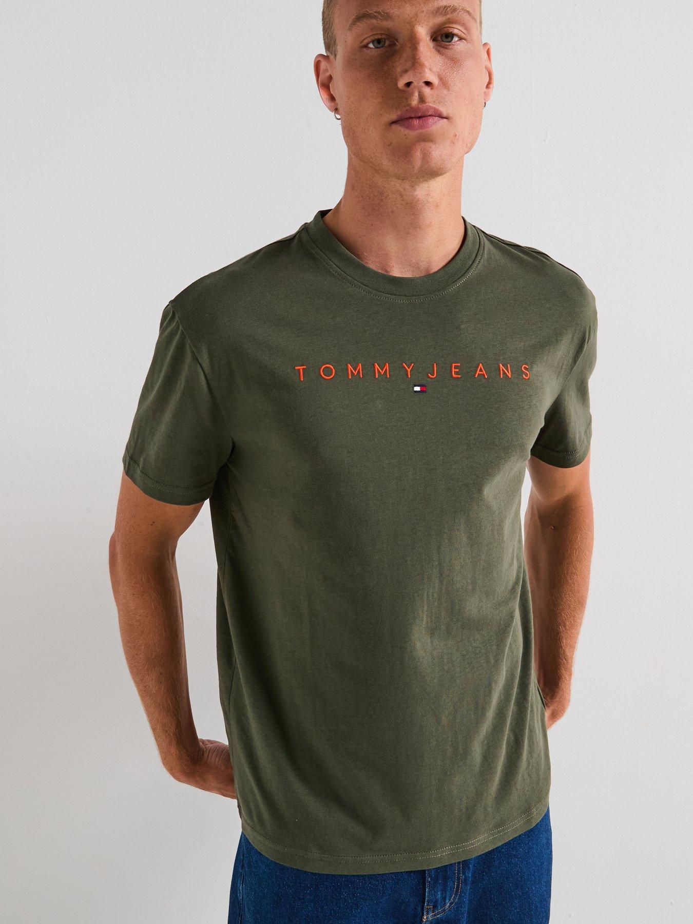 Tommy Jeans Linear Logo T-Shirt - Green