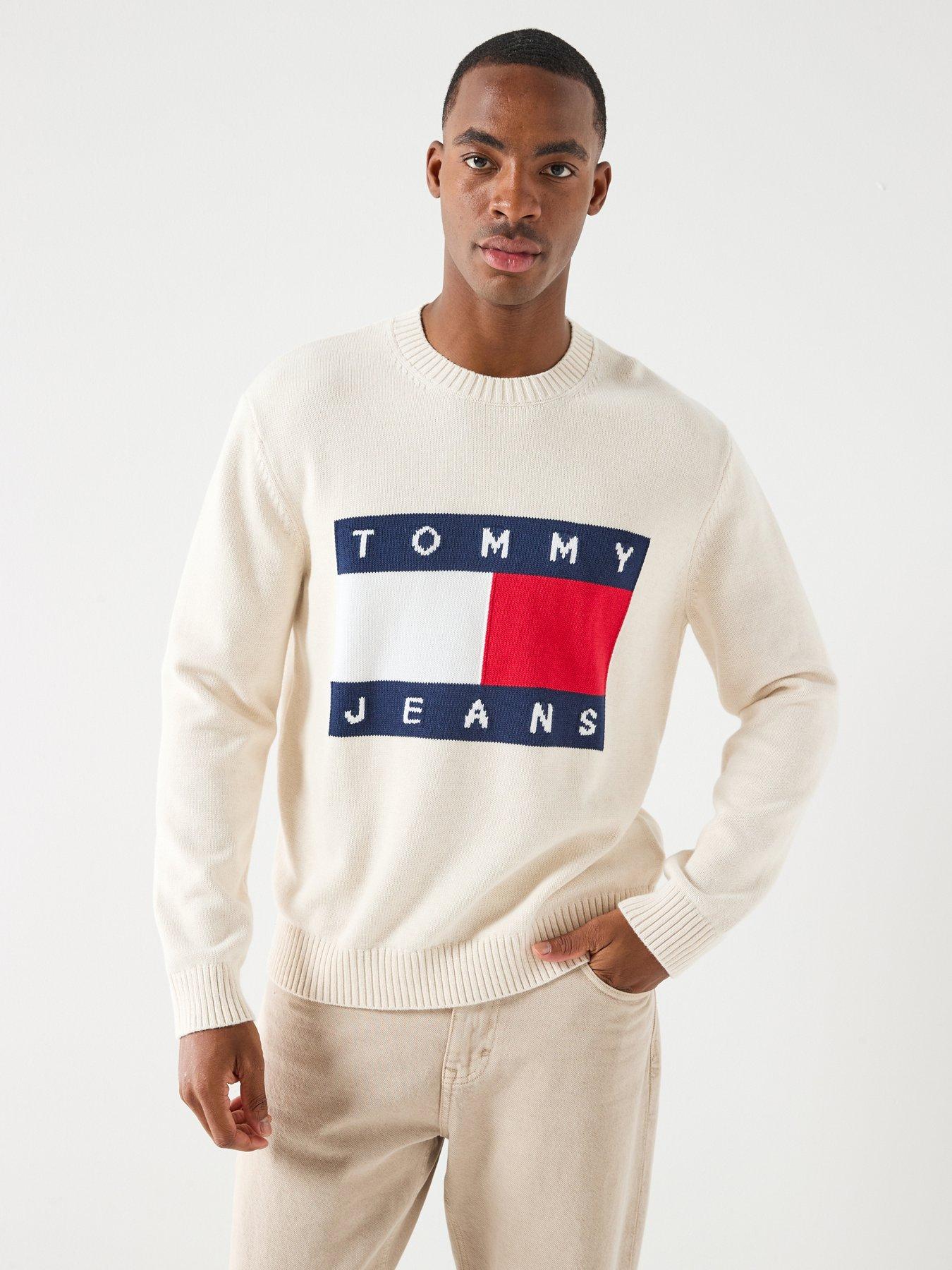 Tommy Jeans Flag Knitted Jumper - White