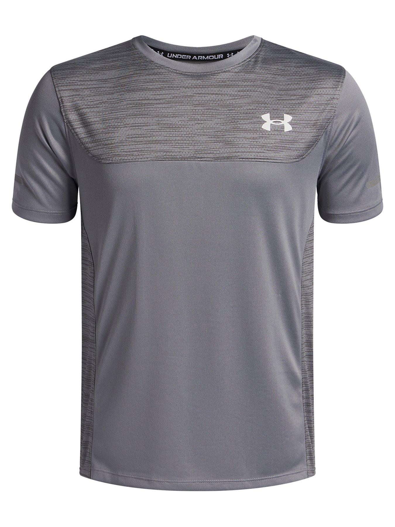 UNDER ARMOUR Junior Boys Training Tech Utility T-Shirt, Grey, Size Xs