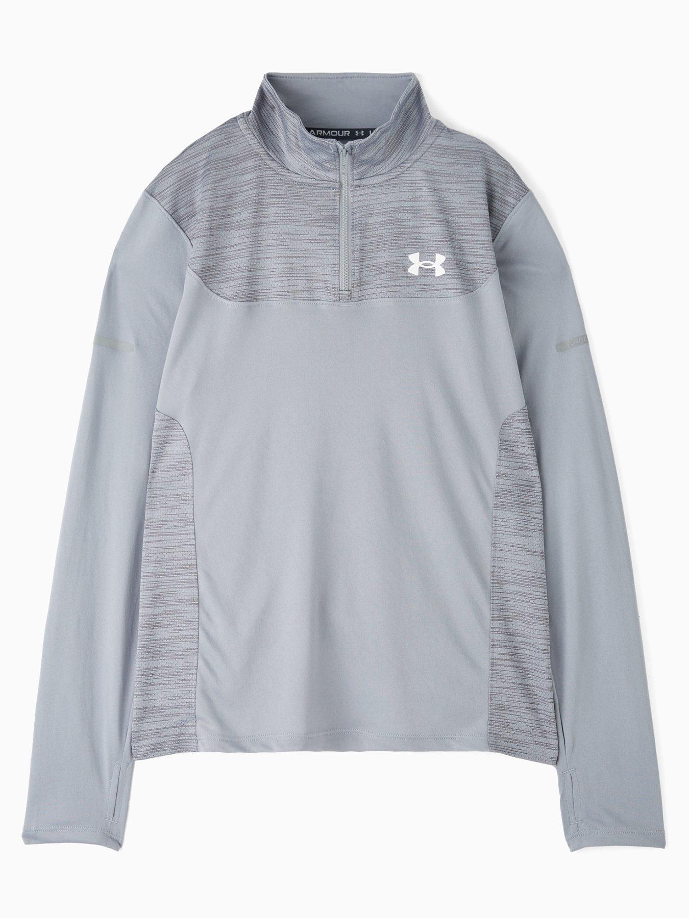 UNDER ARMOUR Junior Boys Training Tech Utility 1/4 Zip Top - Grey