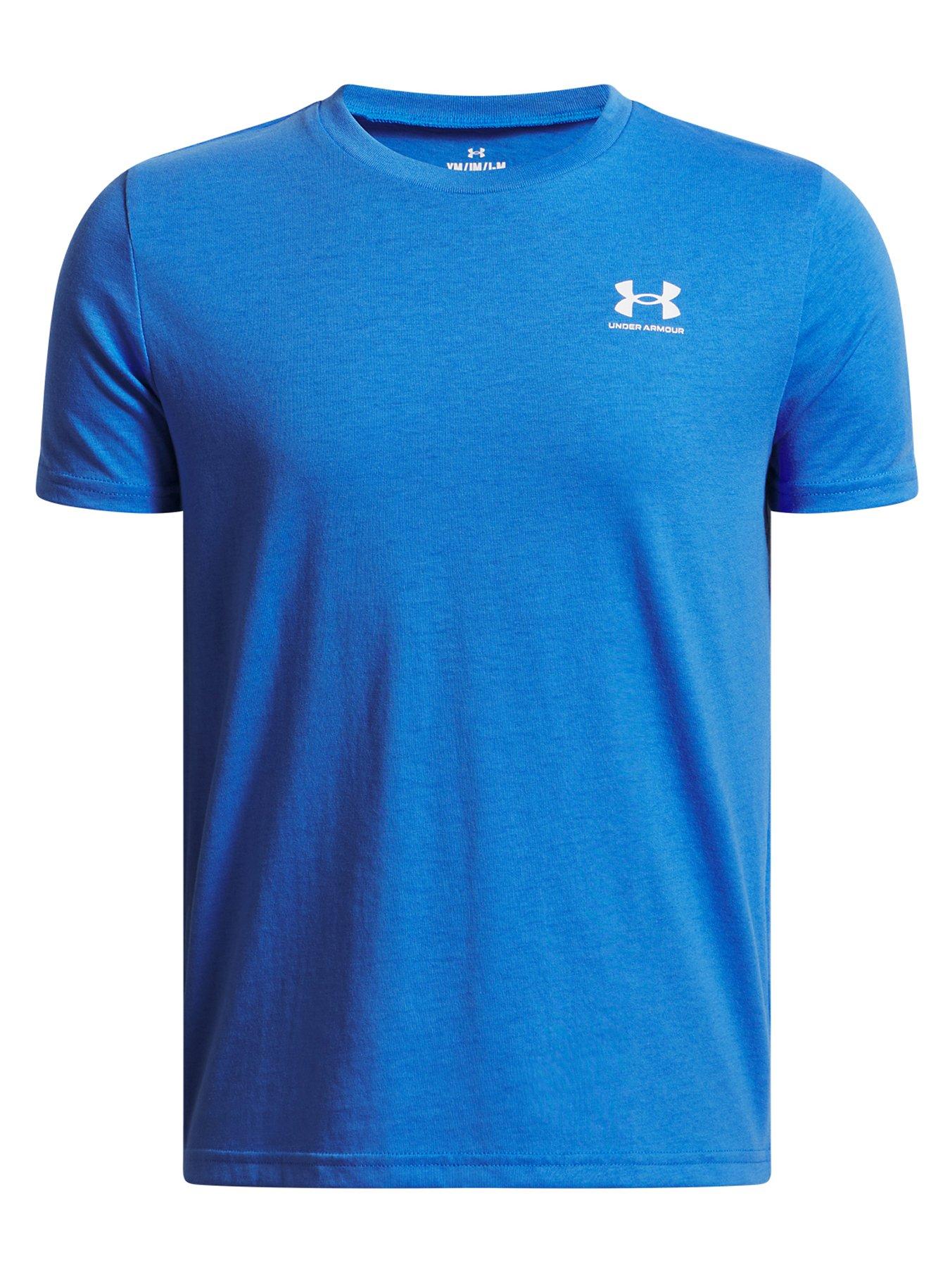 undefined Junior Boys Training Sportstyle Left Chest Logo T-Shirt - Blue