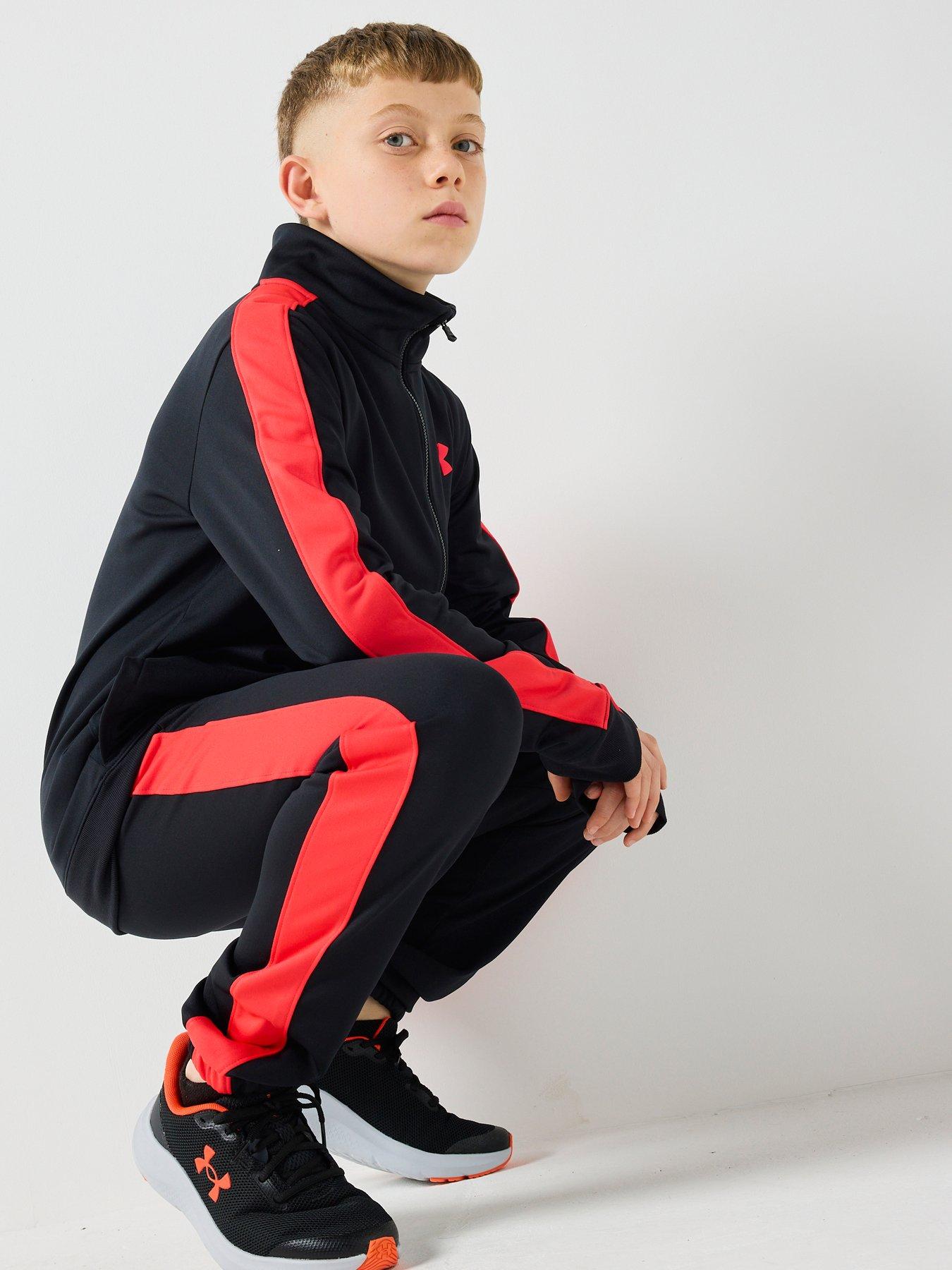 Image 5 of 6 of UNDER ARMOUR Junior Boys Training Rival Knit Tracksuit - Black