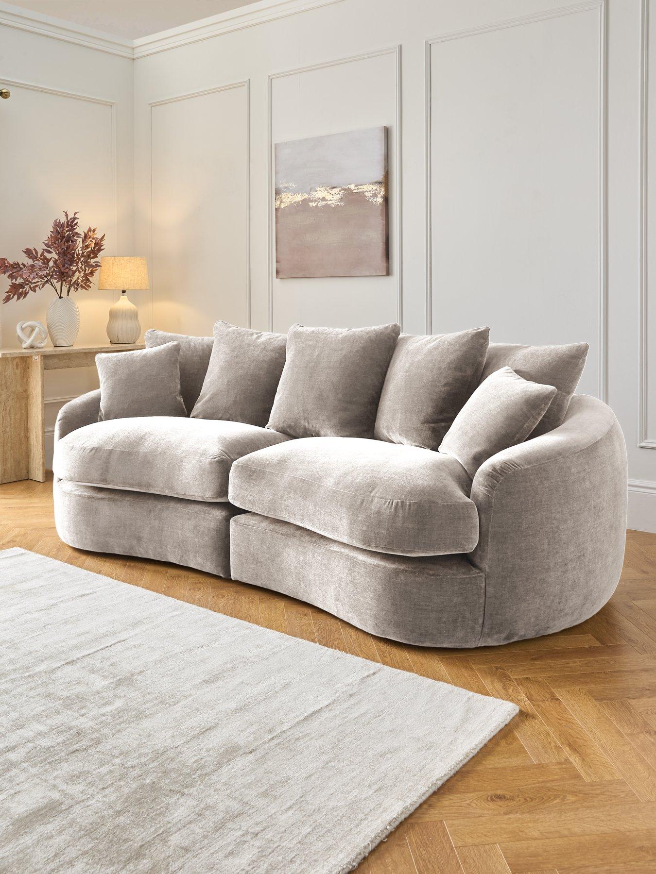undefined Lovise Scatter 4 Seater Fabric Sofa - Made to Order in the UK