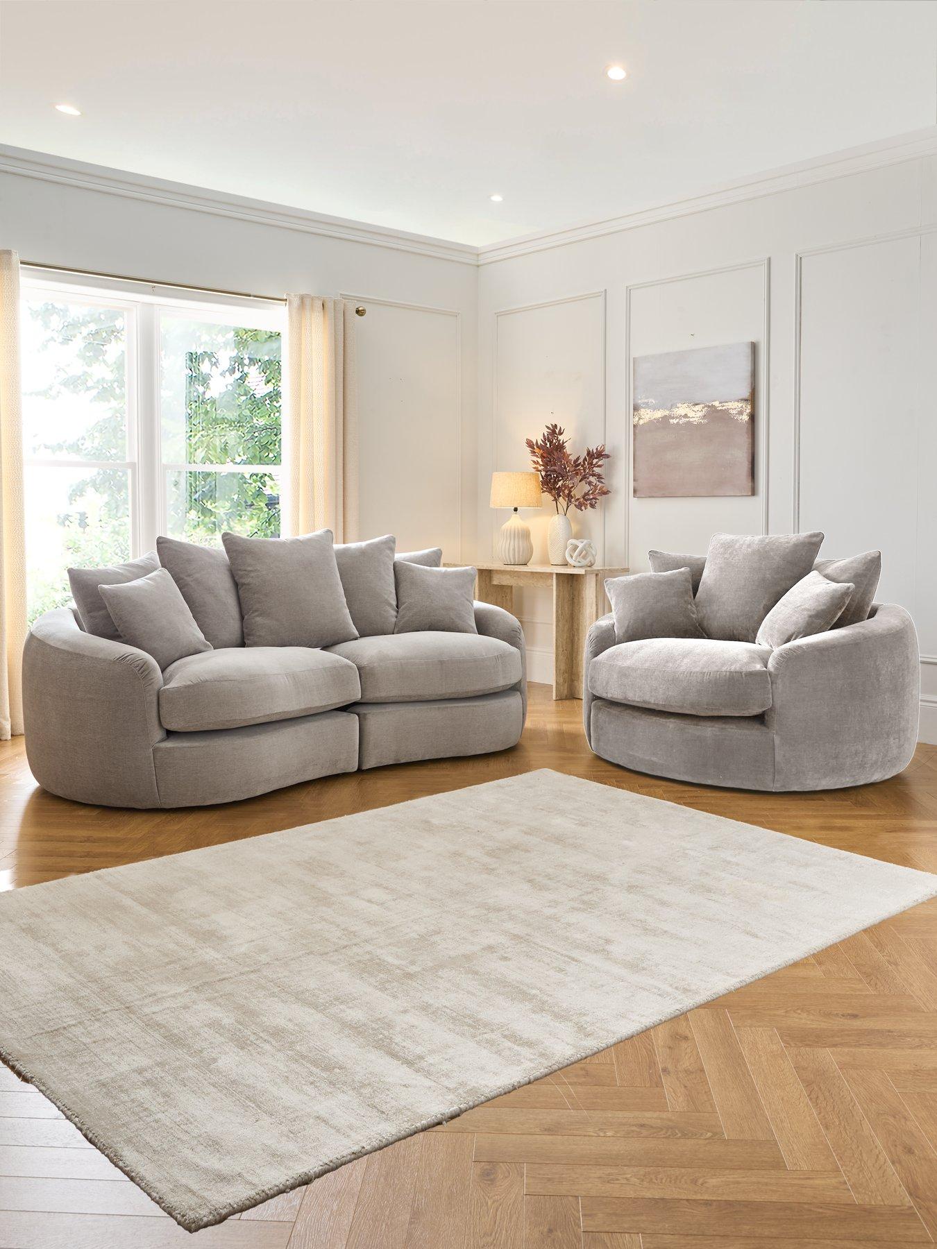 Very Home Lovise Scatter 3 Seater Fabric Sofa with Love Chair - Made to Order in the UK