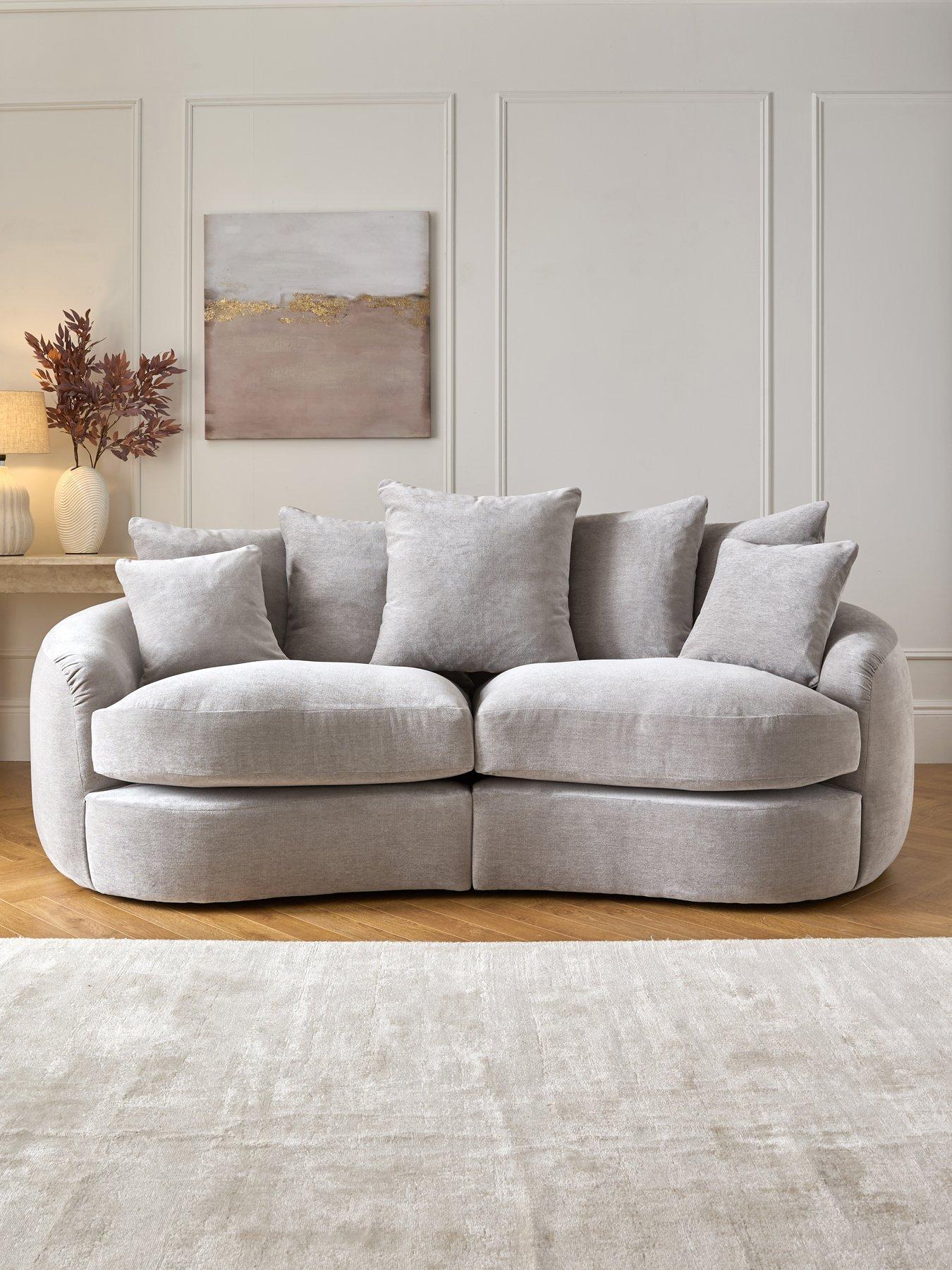 undefined Lovise Scatter 3 Seater Fabric Sofa - Made to Order in the UK