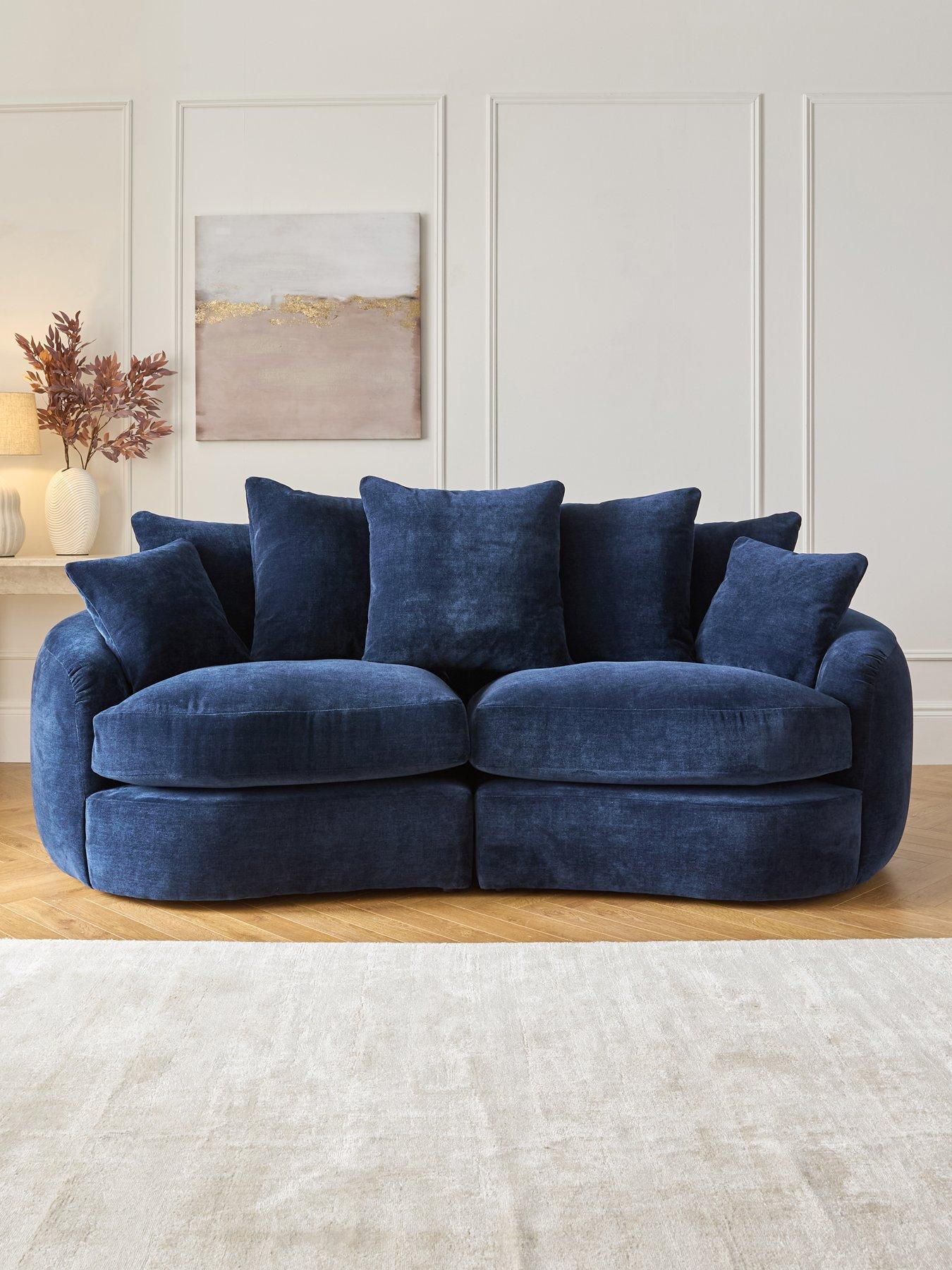 undefined Lovise Scatter 3 Seater Fabric Sofa - Made to Order in the UK