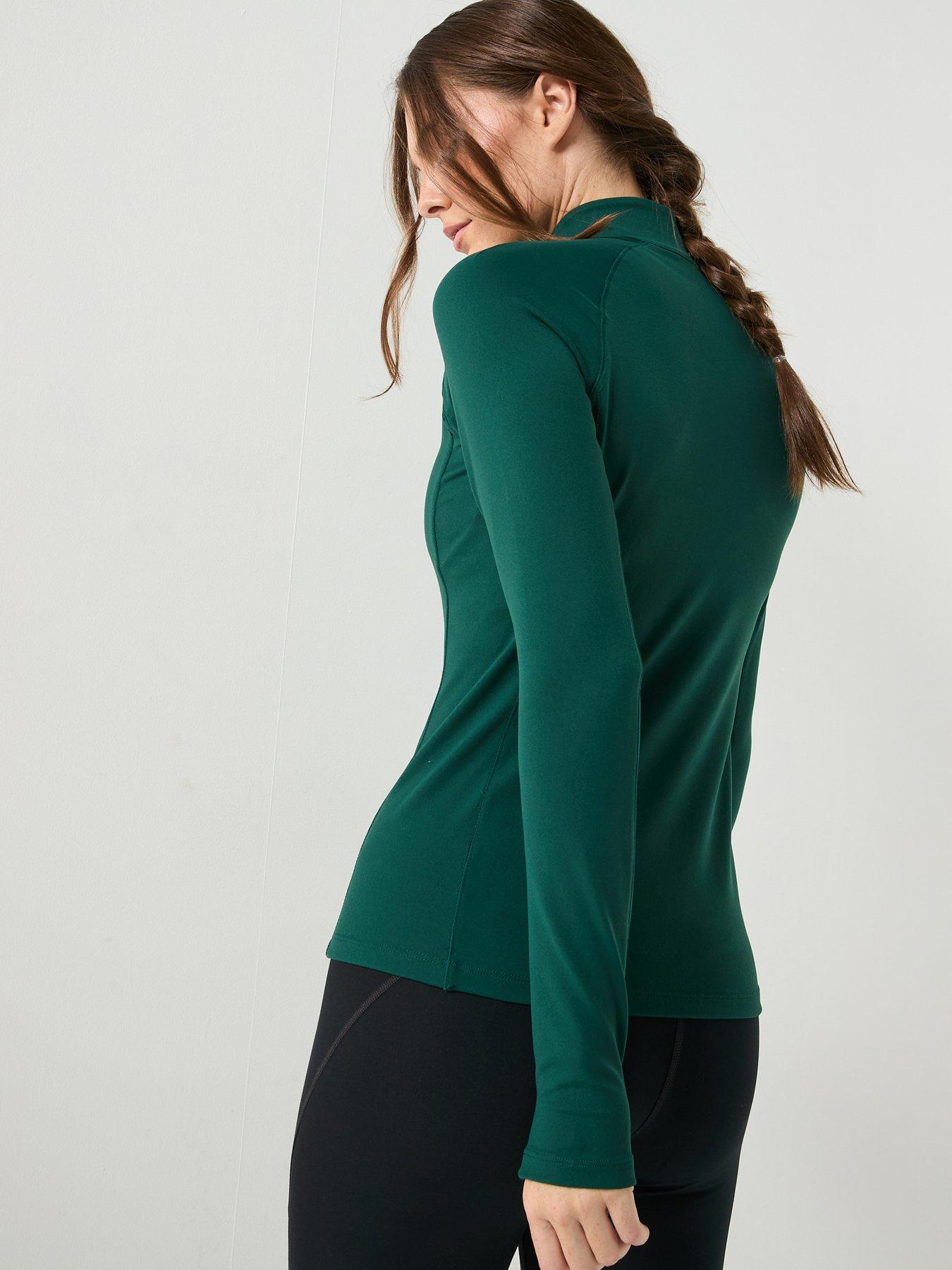 Image 2 of 6 of Gym + Coffee Womens Training Relentless 1/4 Zip - Green