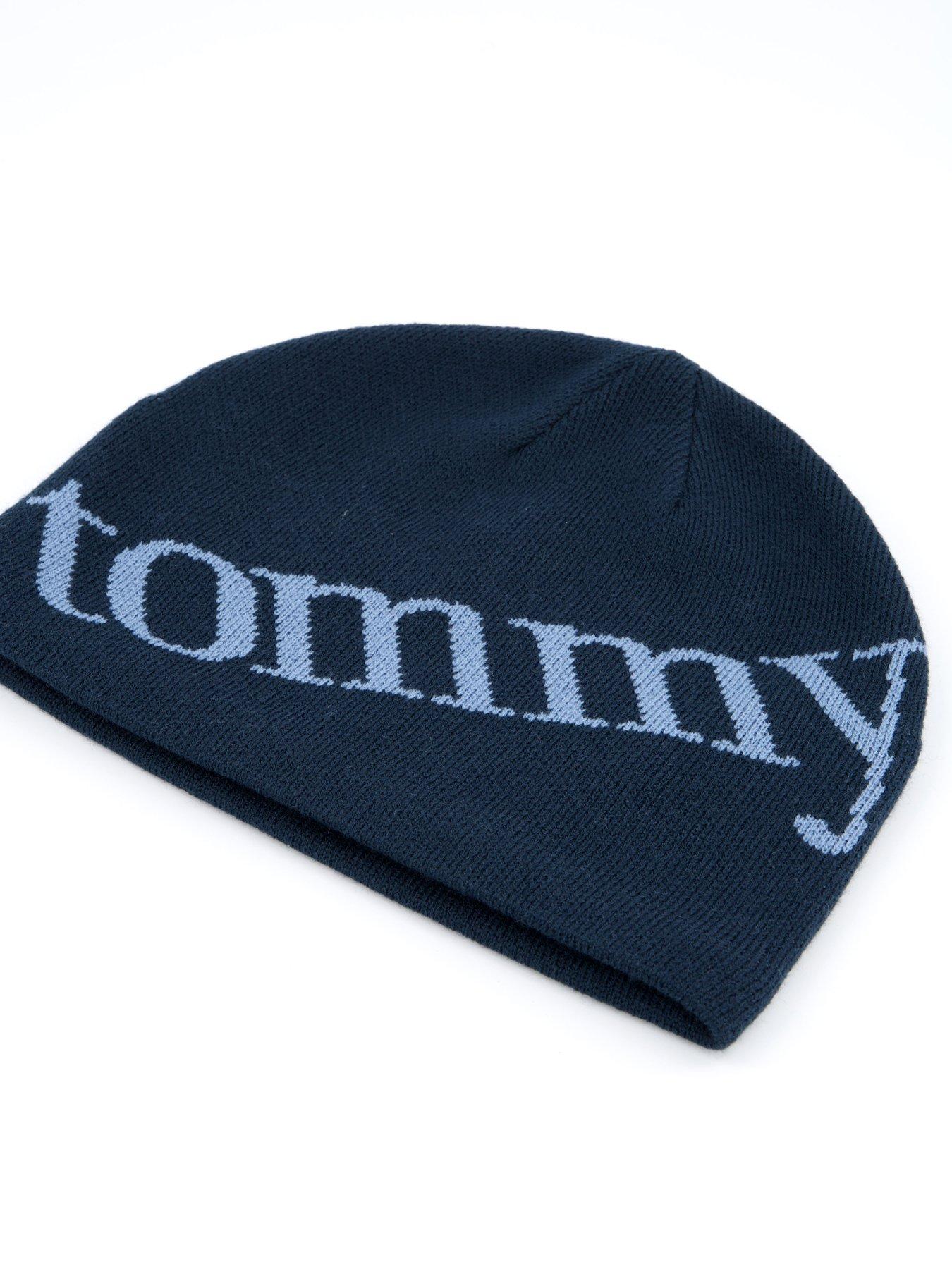 Image 3 of 4 of Tommy Jeans Script Skull Beanie Hat - Navy