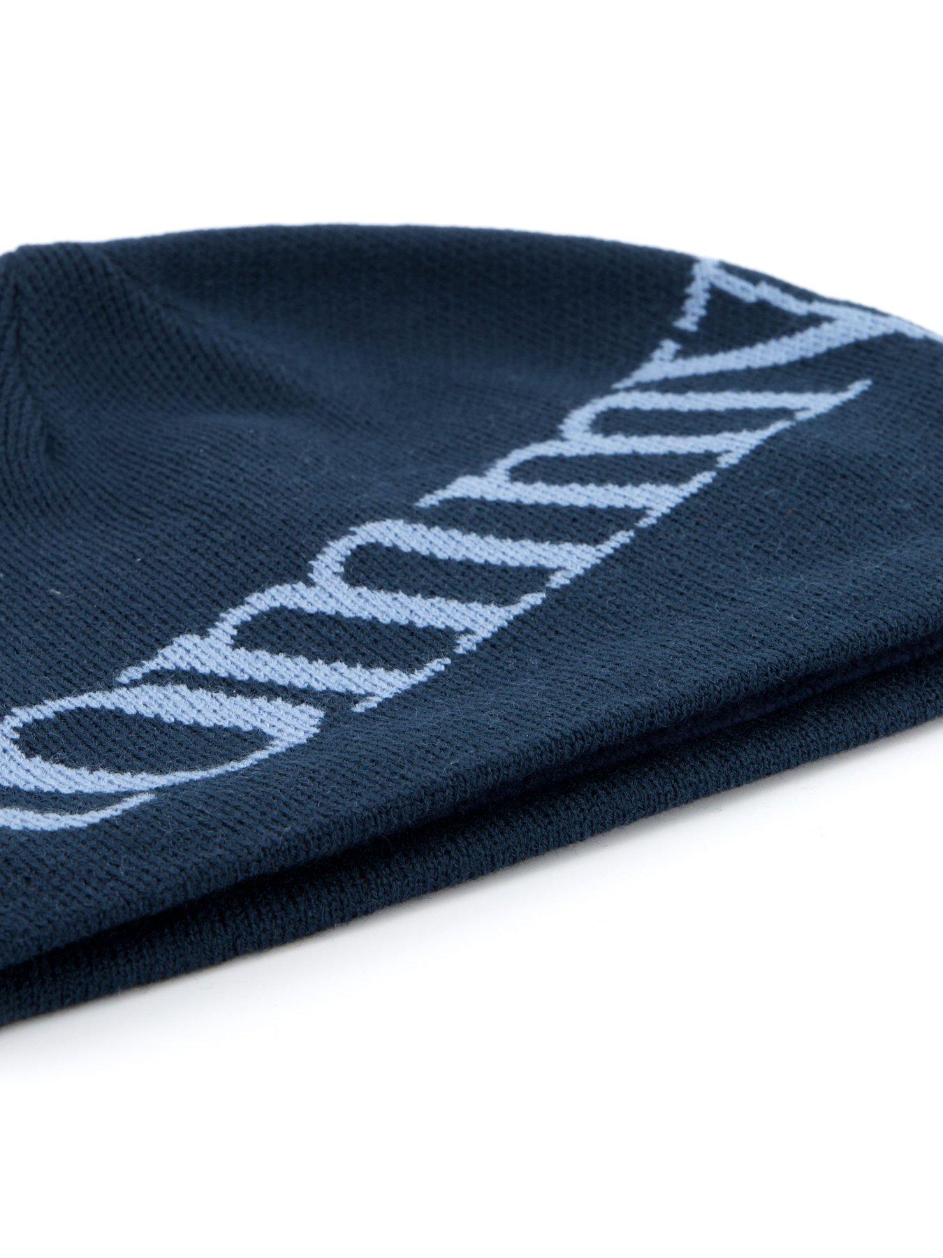 Image 4 of 4 of Tommy Jeans Script Skull Beanie Hat - Navy