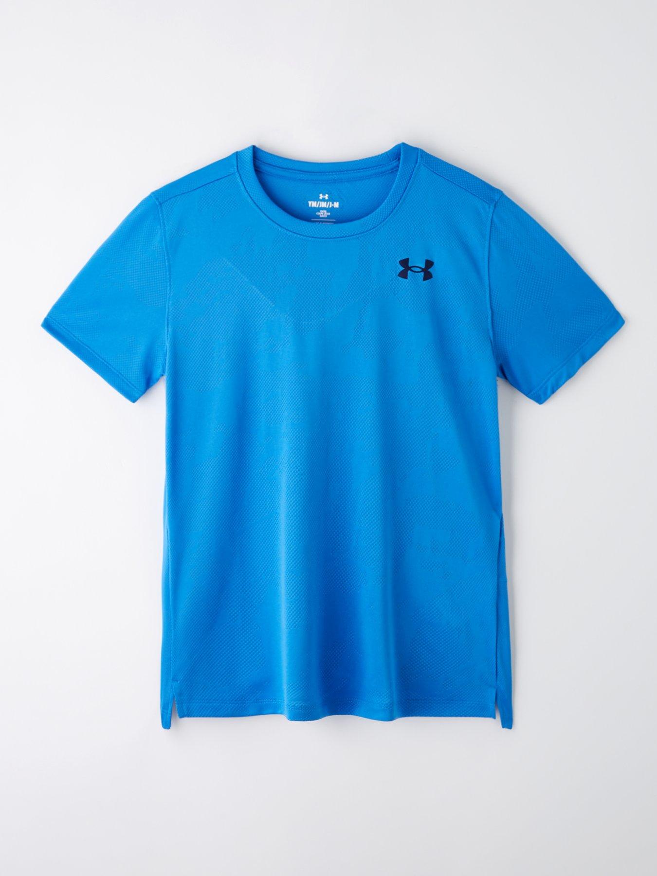 undefined Junior Boys Training Tech Vent Jacquard T-Shirt - Blue