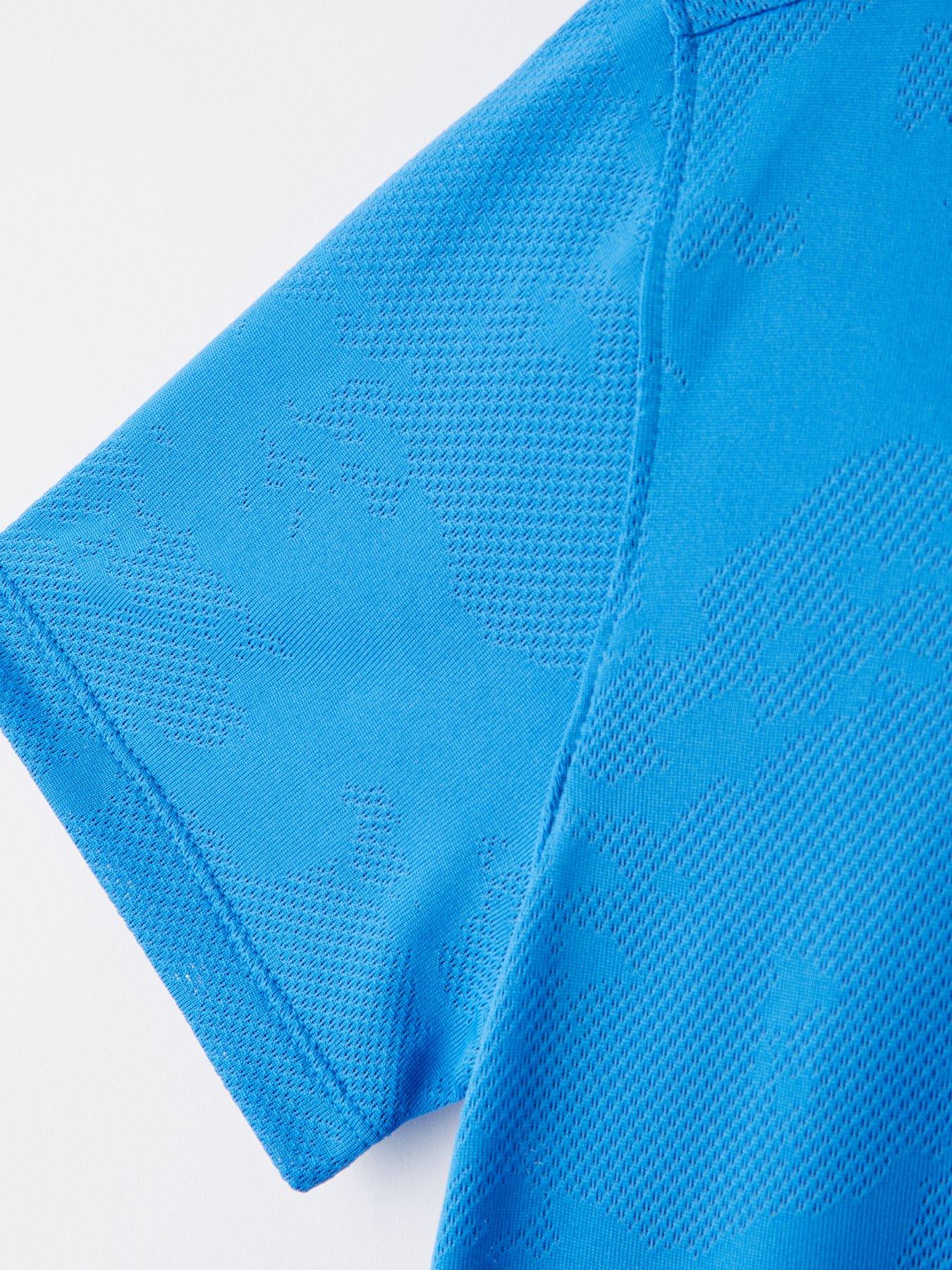 Image 4 of 4 of UNDER ARMOUR Junior Boys Training Tech Vent Jacquard T-Shirt - Blue