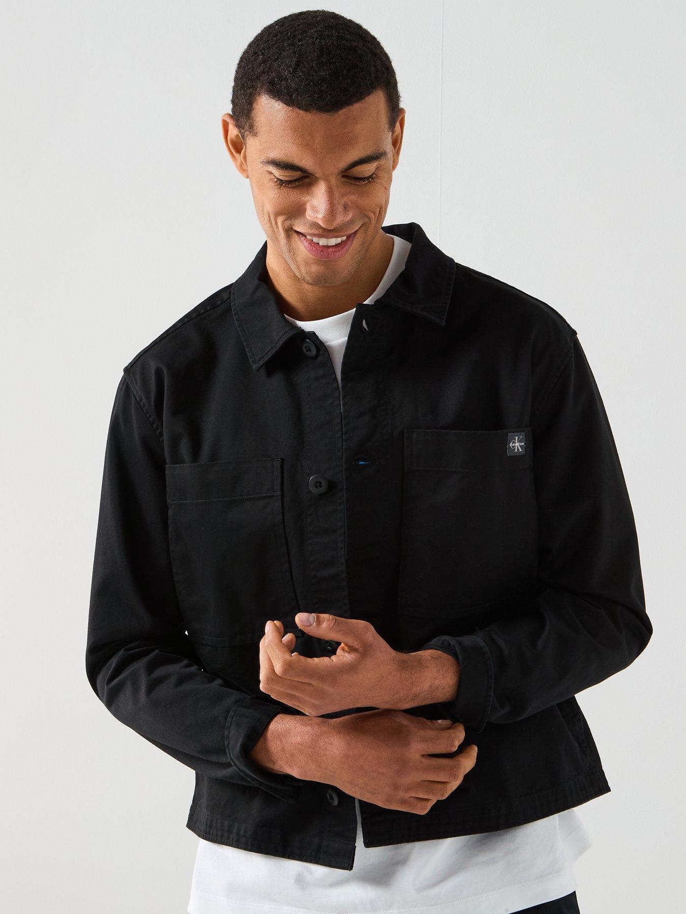 Calvin Klein Jeans Long Sleeve Cotton Overshirt - Black
