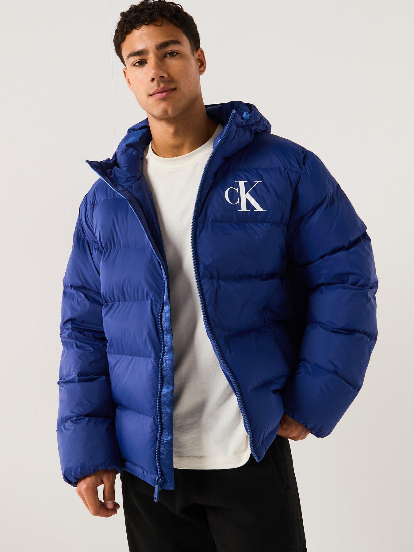 Calvin Klein Jeans Nylon Monogram Quilted Jacket - Blue