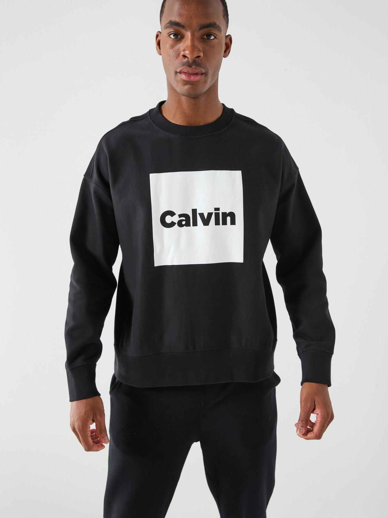 Calvin Klein Jeans Box Graphic Crew Sweatshirt - Black