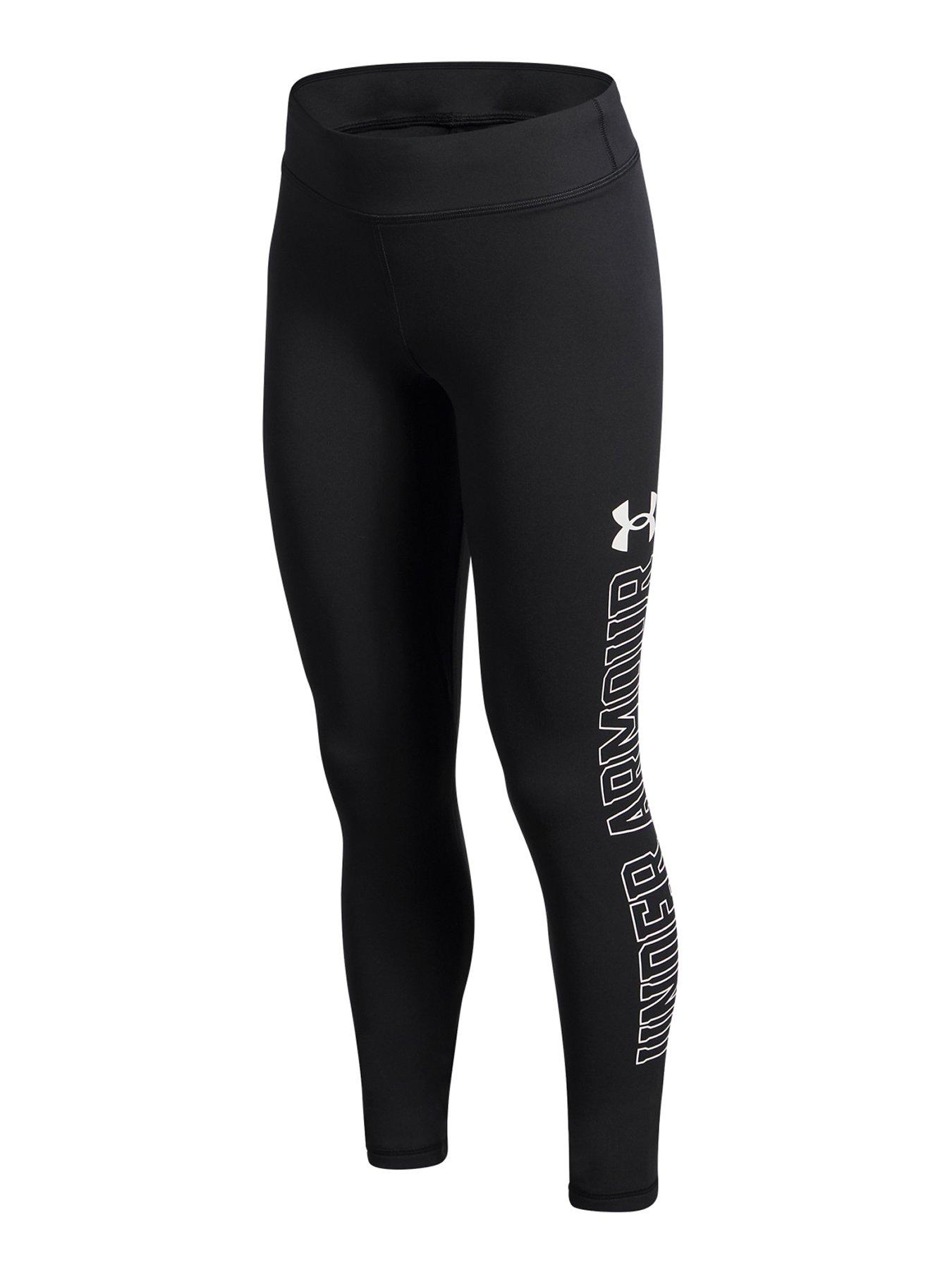 undefined Junior Girls Training Motion Branded Tights - Black