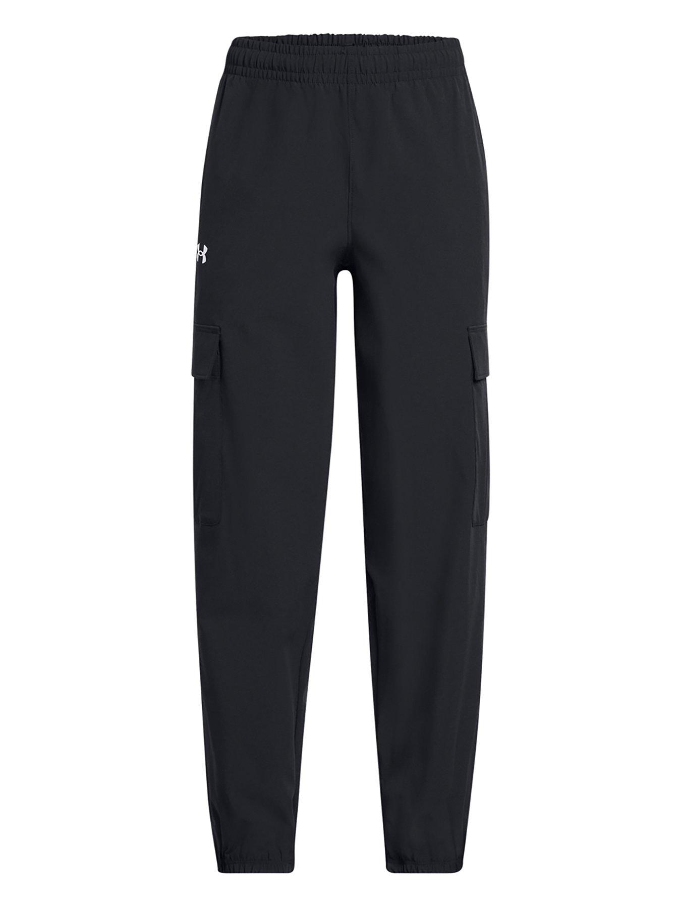 UNDER ARMOUR Junior Girls Training Rival Woven Cargo Pants - Black