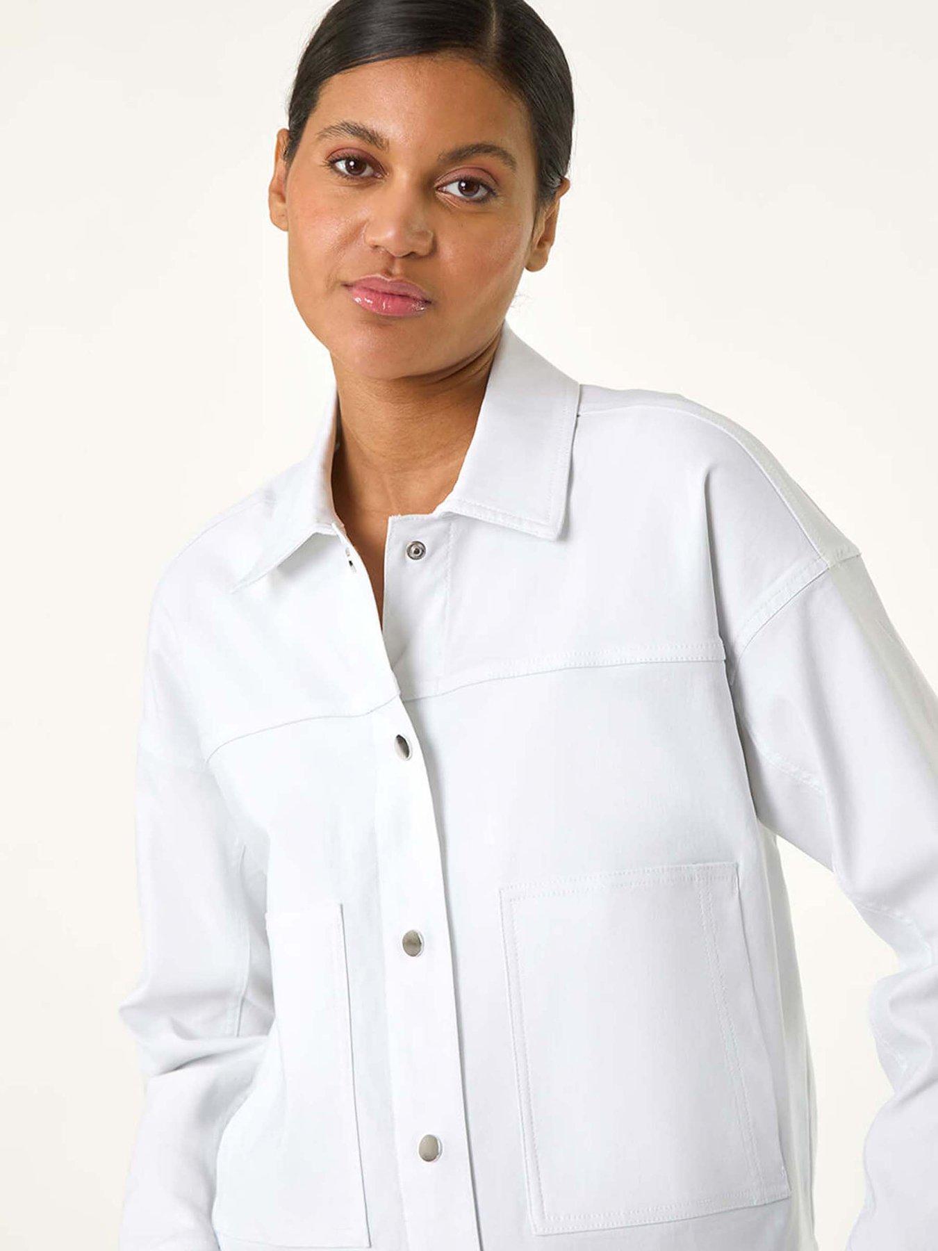 Image 4 of 5 of Roman Patch Pocket Jacket - White