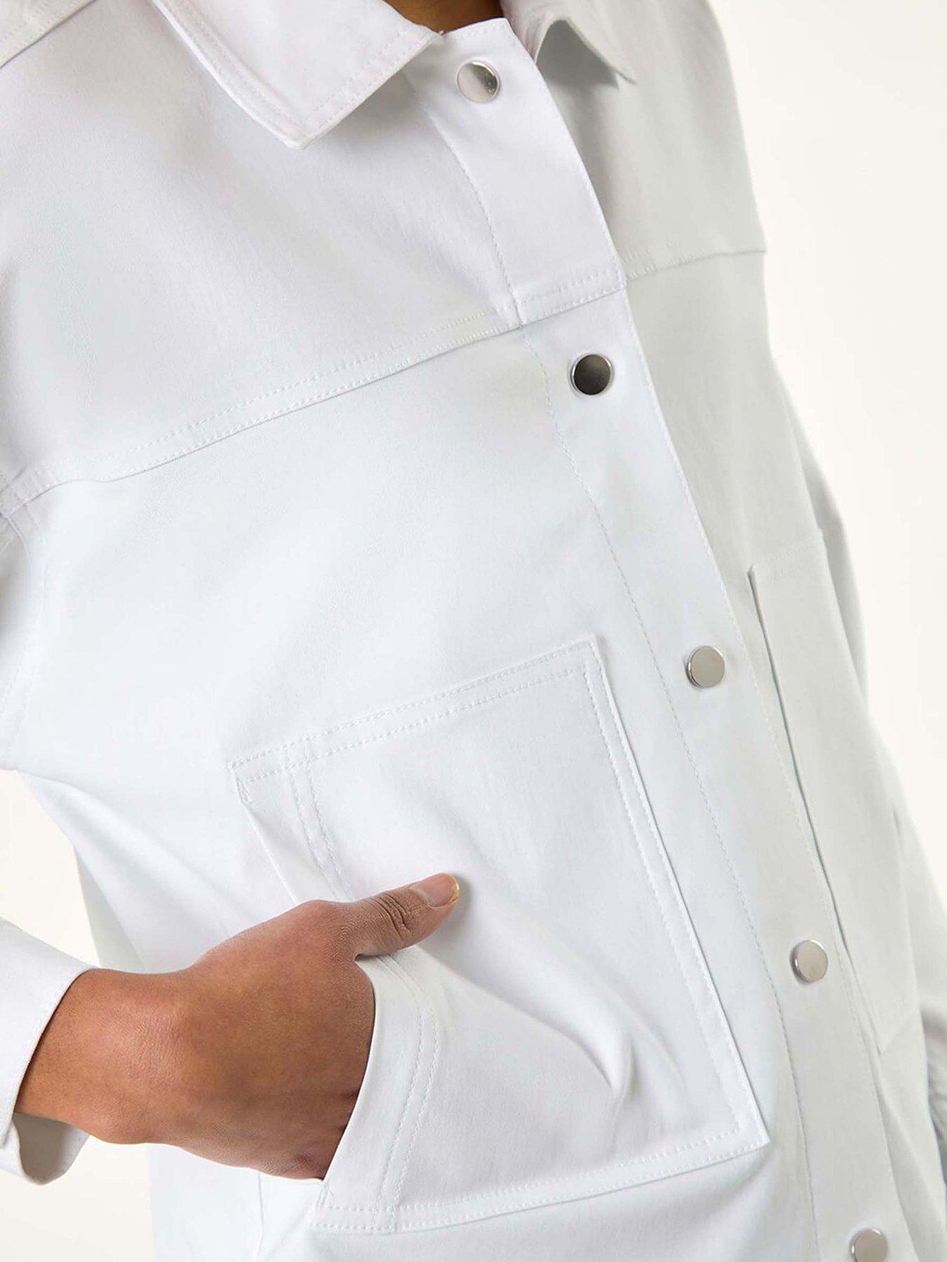 Image 5 of 5 of Roman Patch Pocket Jacket - White
